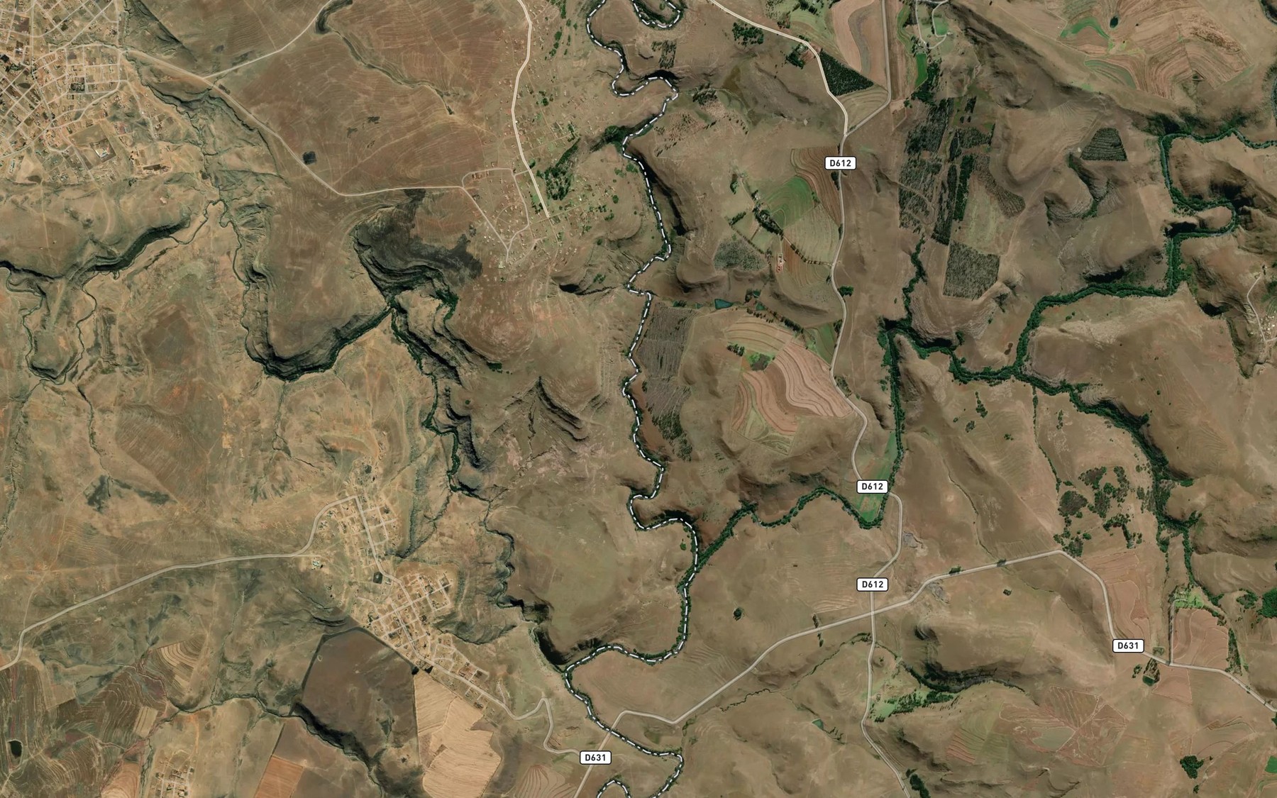 Satellite map of the Umtai River