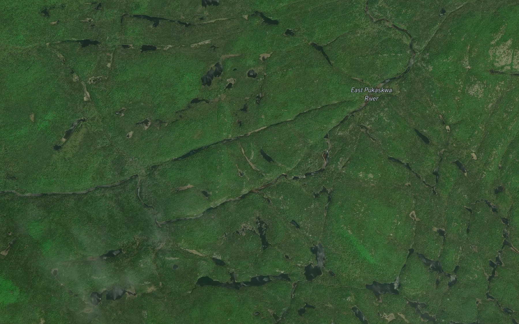 Satellite map of the Maple Creek