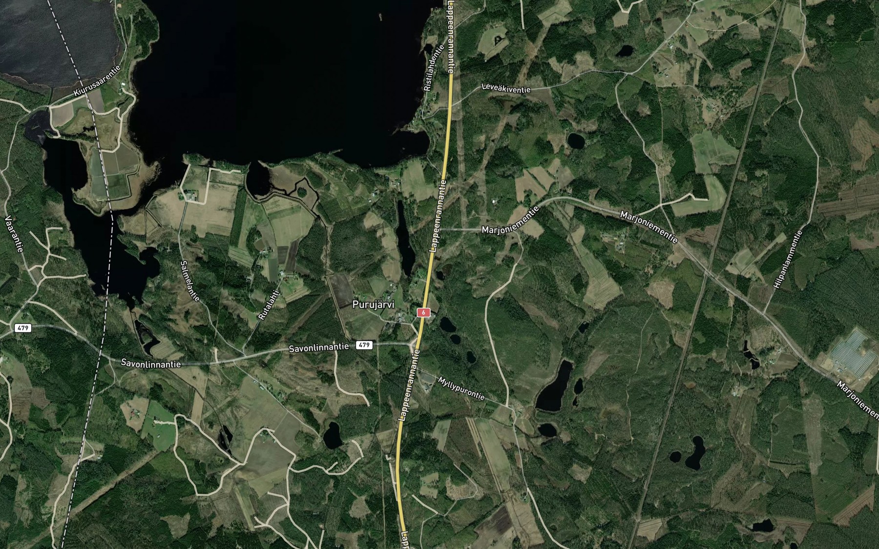 Satellite map of the Koiralampi