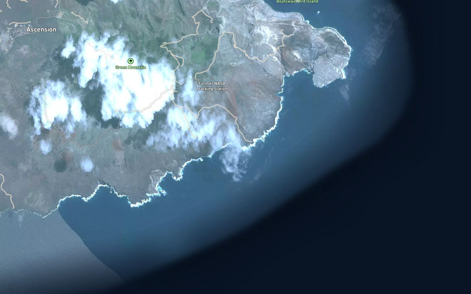 Satellite map of the Crystal Bay