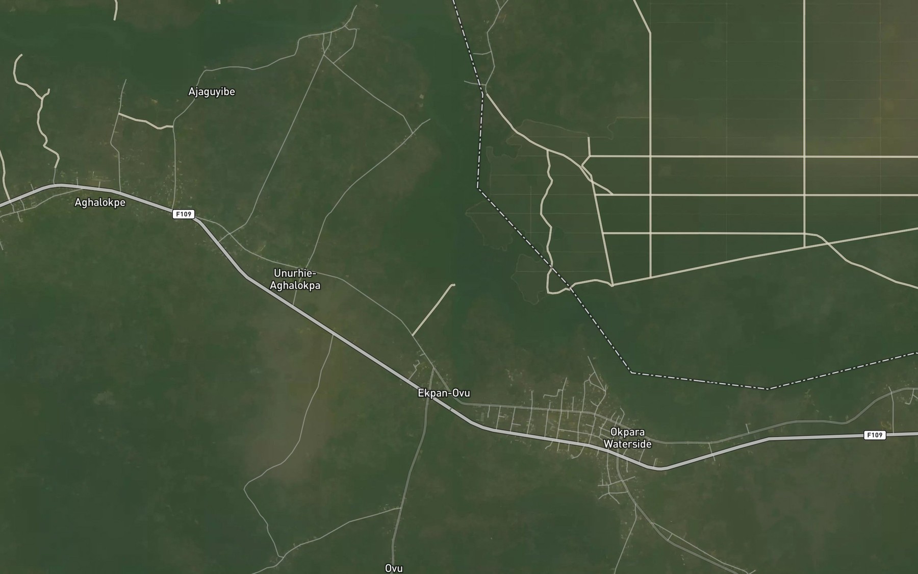 Satellite map of the Ekpan Stream