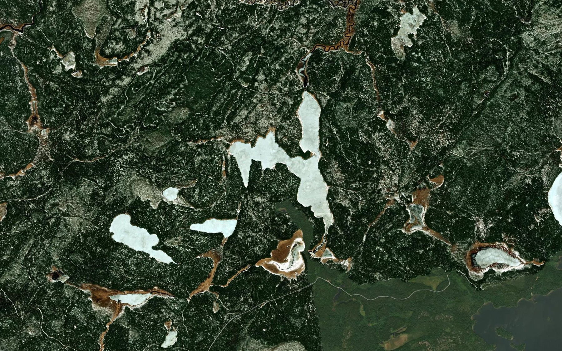 Satellite map of the Milky Lake