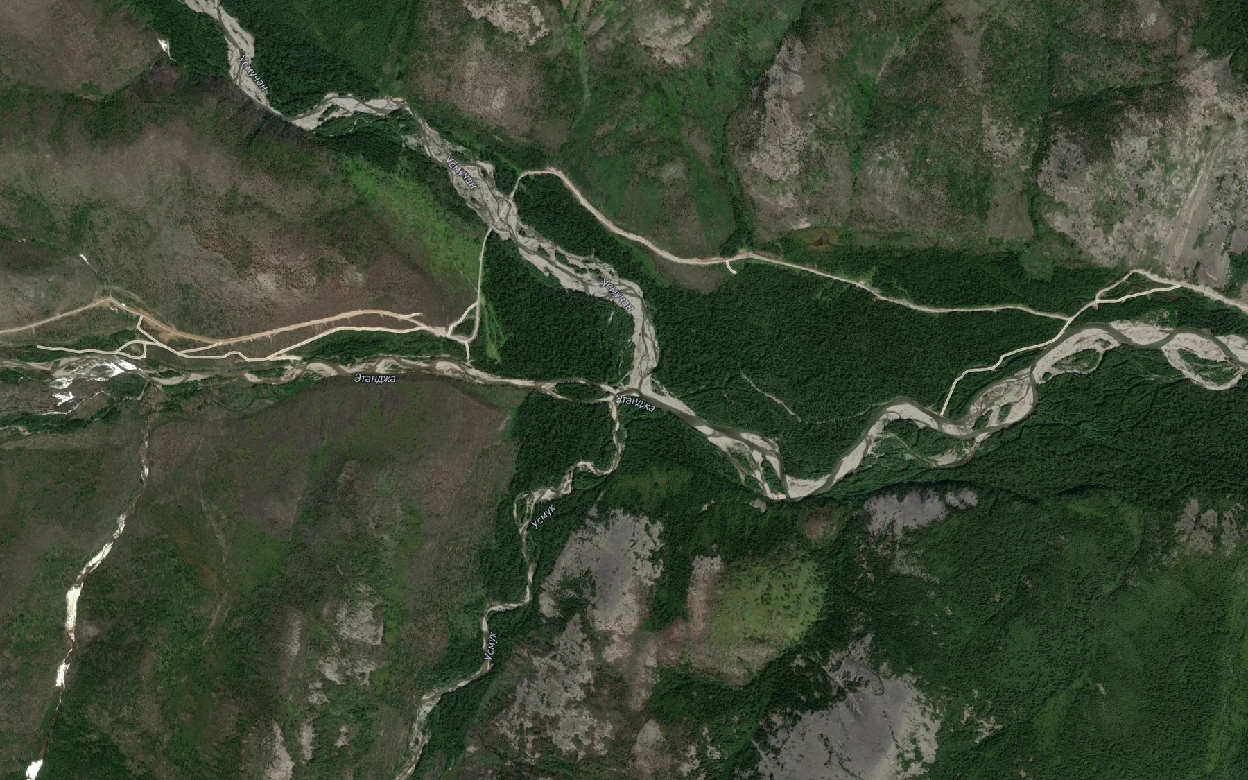 Satellite map of the Usmuchan