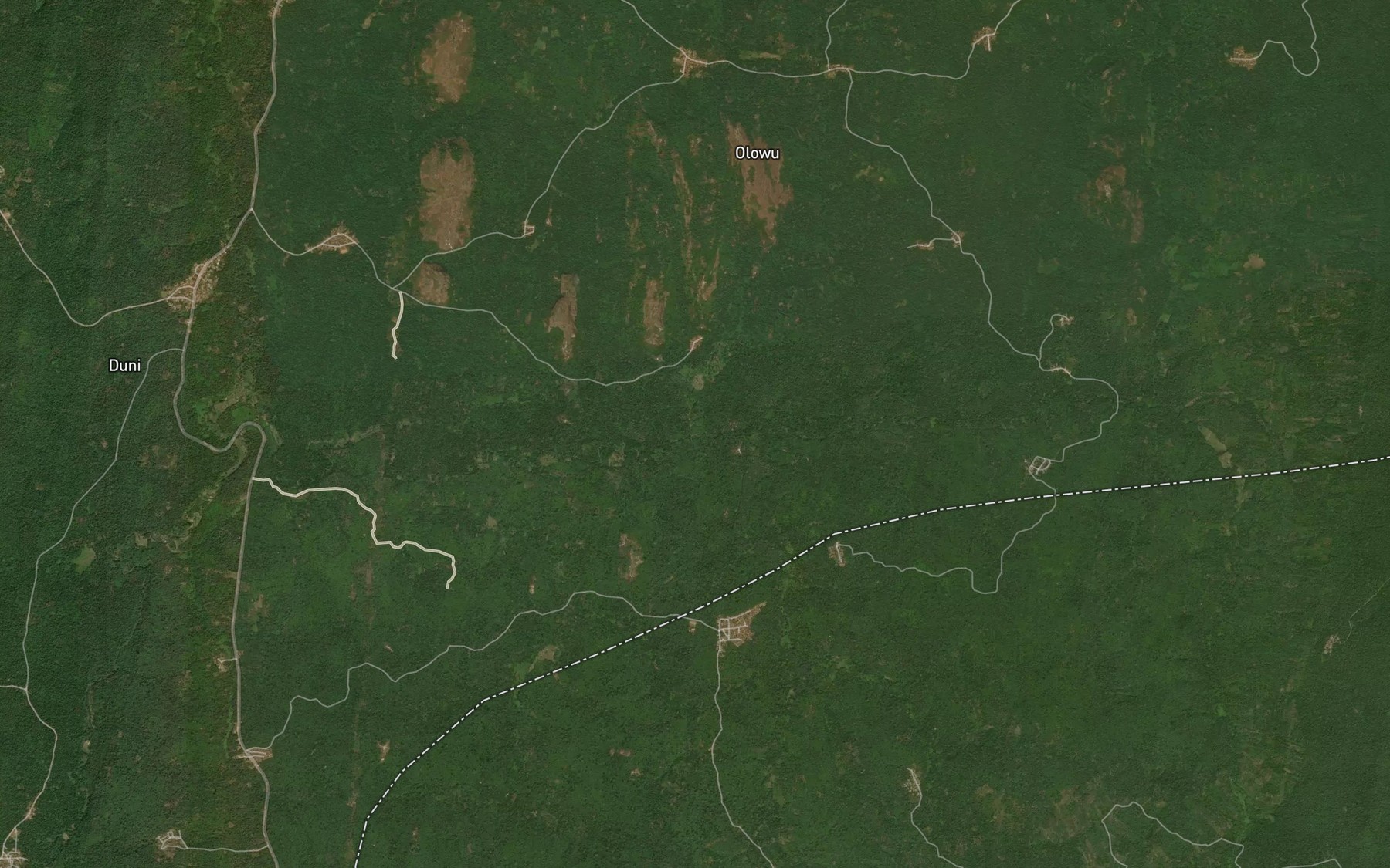 Satellite map of the River Egun