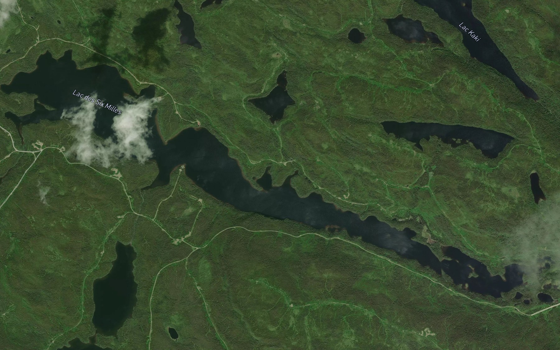 Satellite map of the Lac des Six Milles