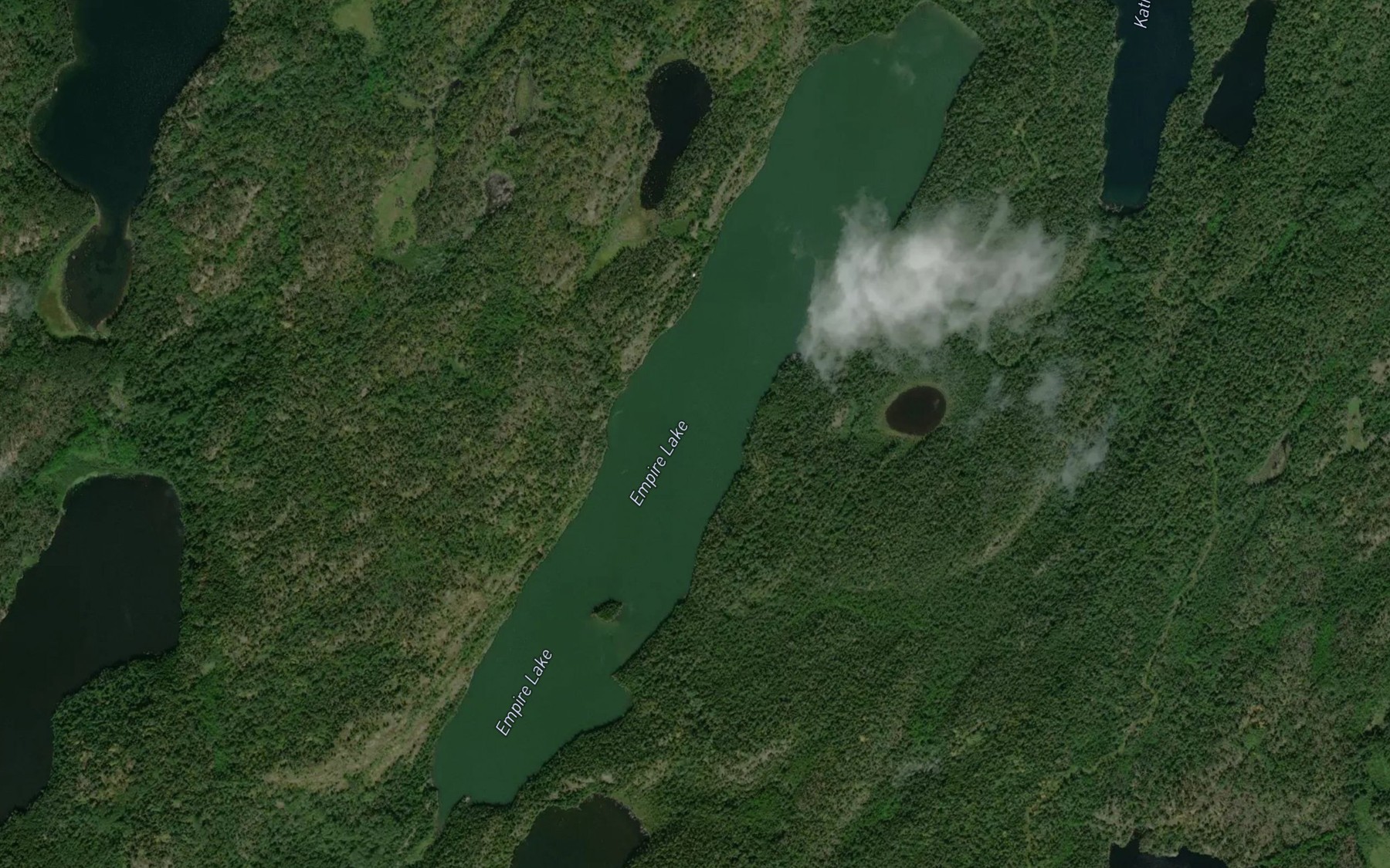 Satellite map of the Empire Lake