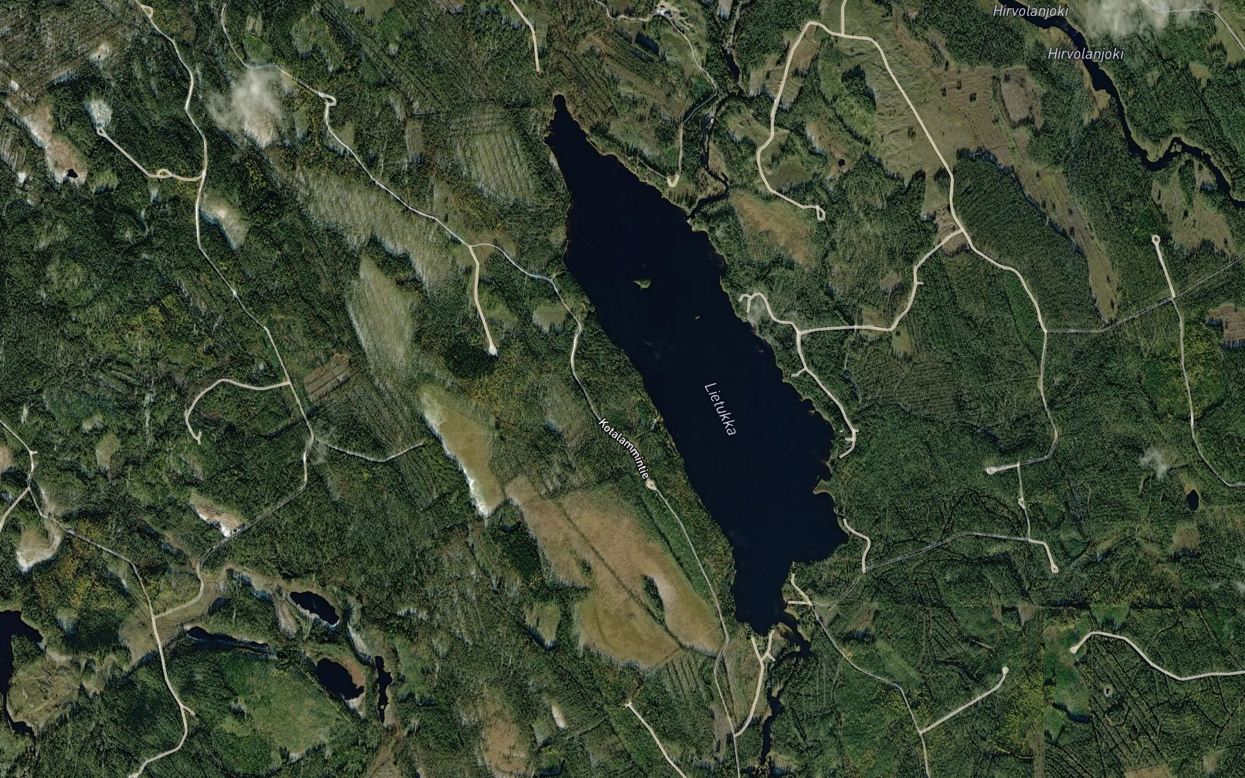 Satellite map of the Lietejarvi