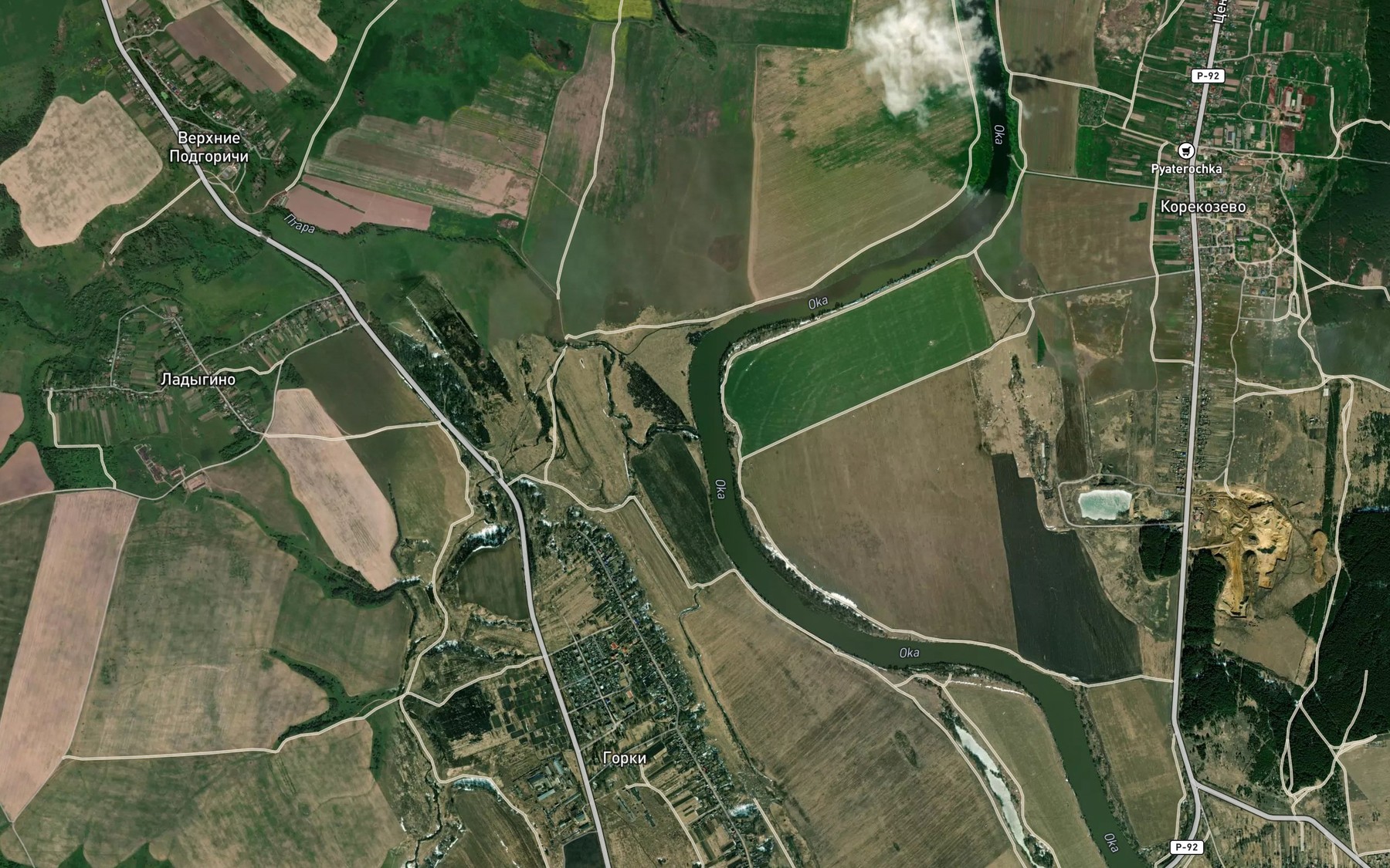 Satellite map of the Ptara