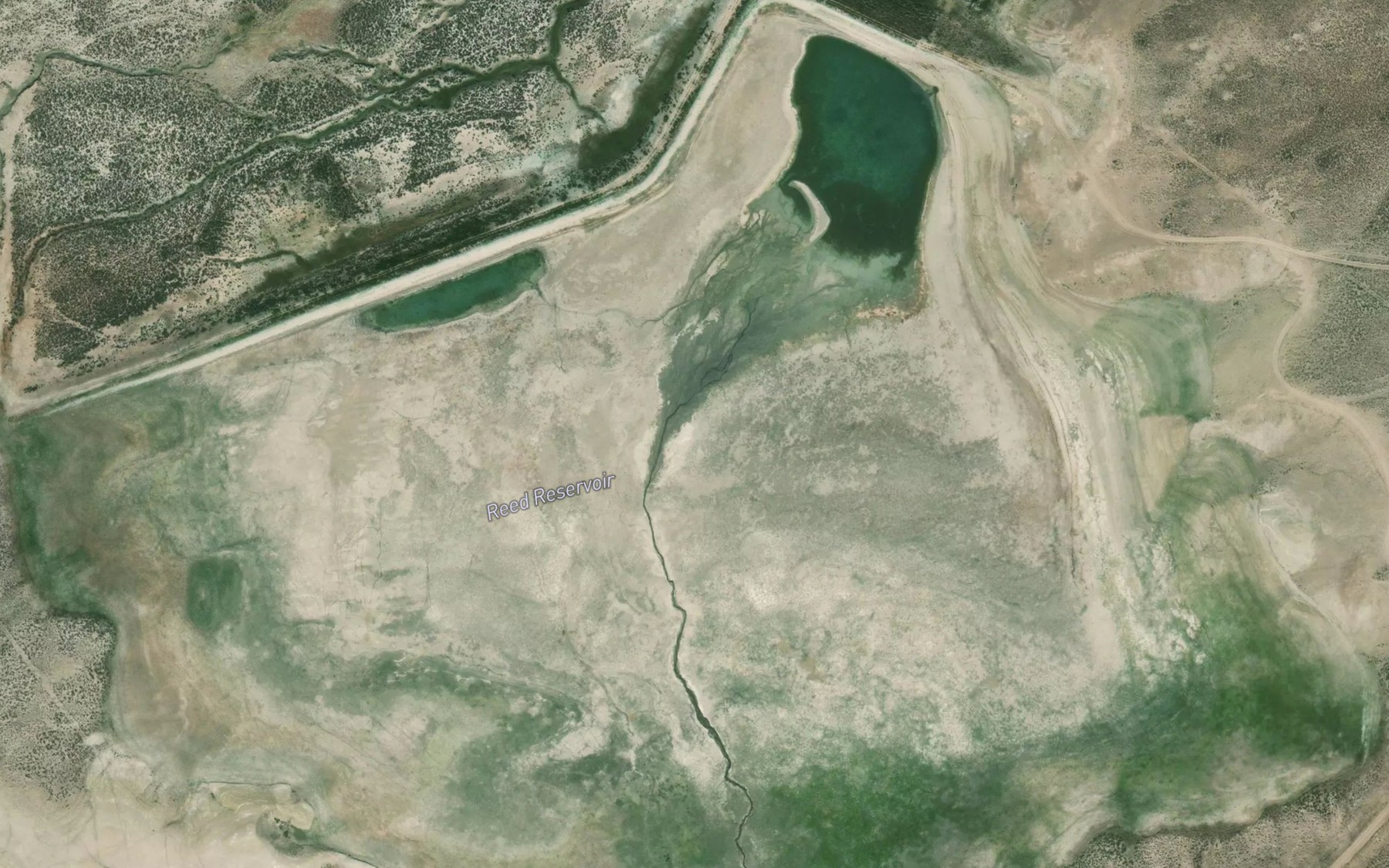 Satellite map of the Reed Reservoir