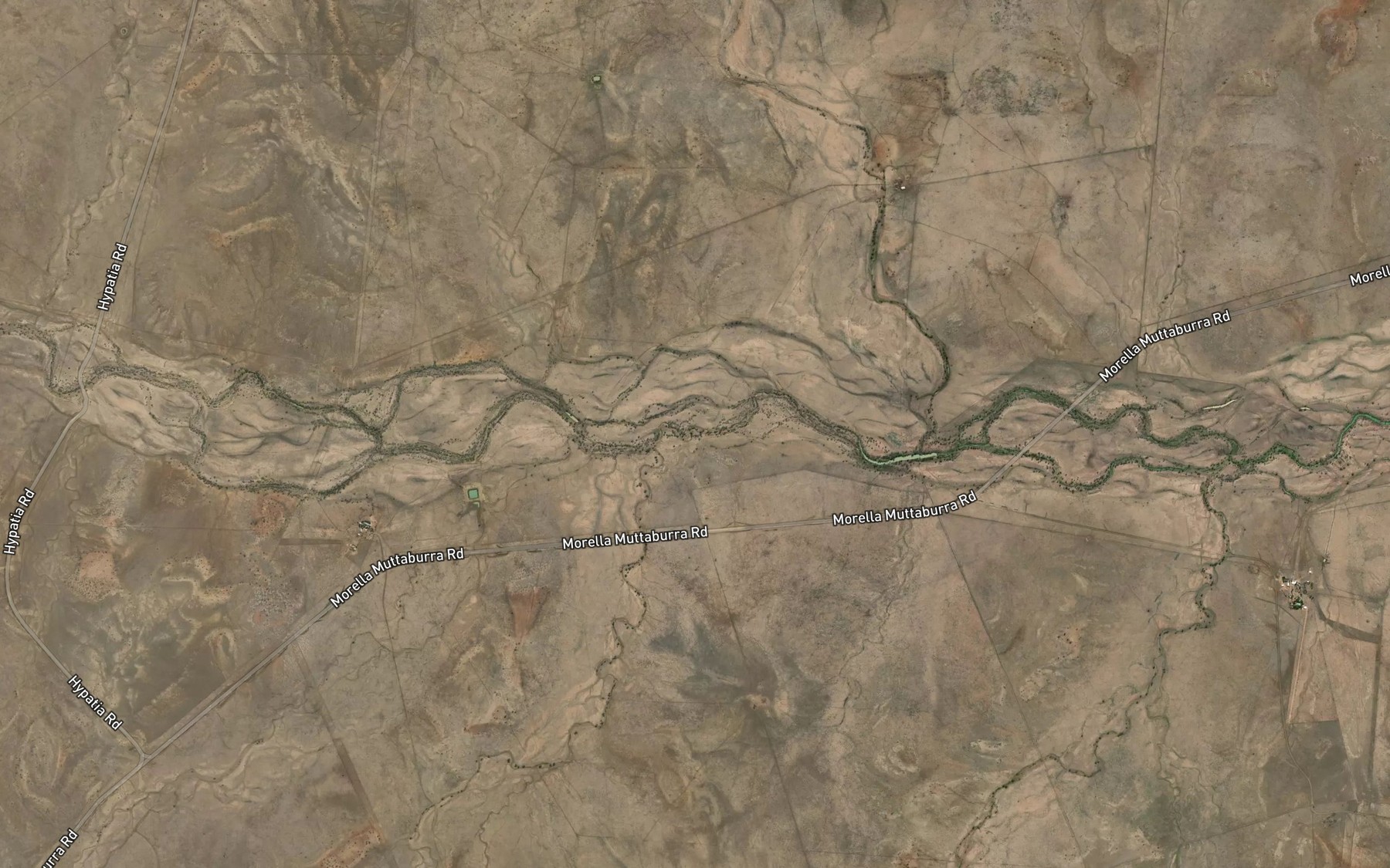 Satellite map of the One Mile Creek
