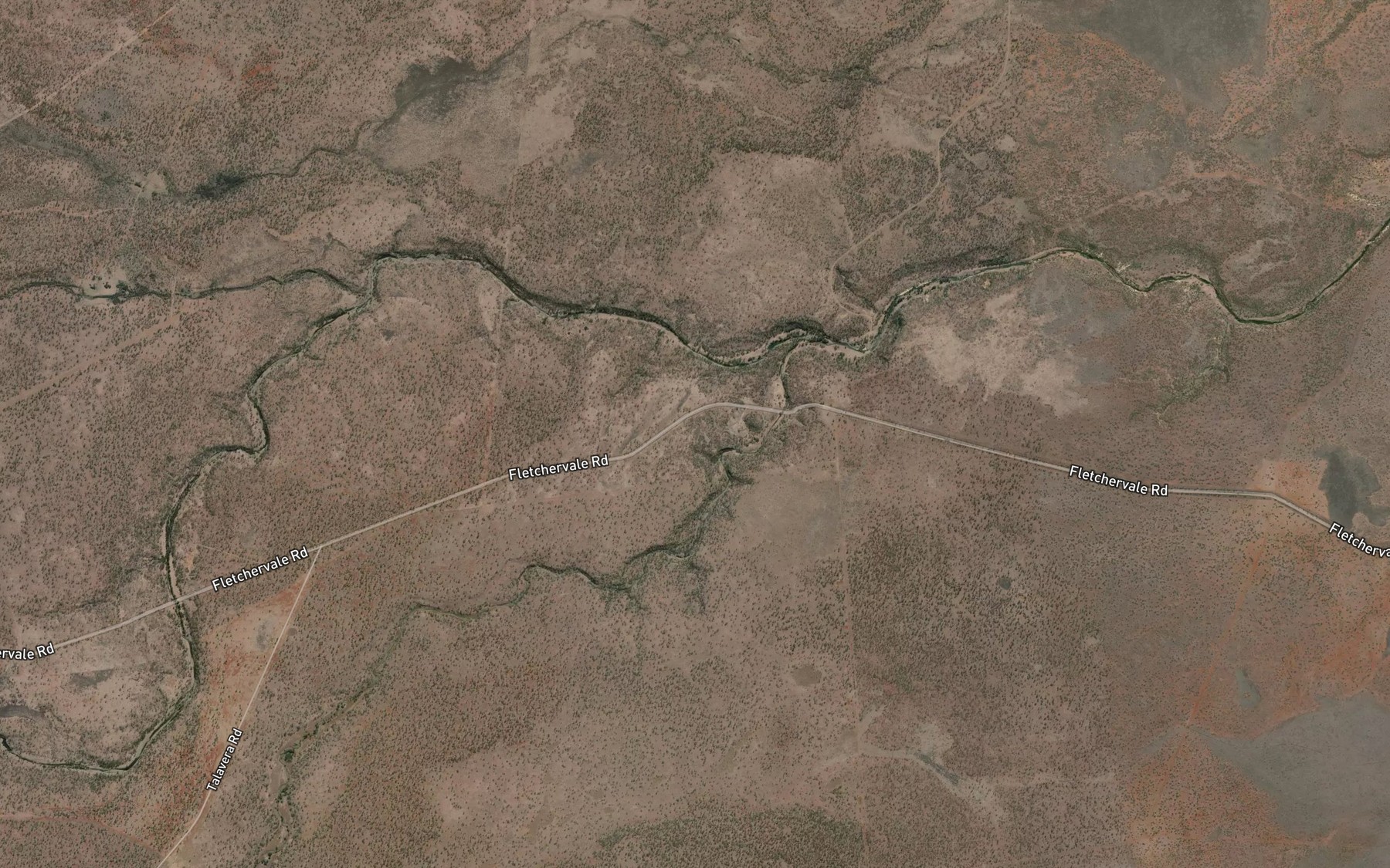 Satellite map of the Wall Creek