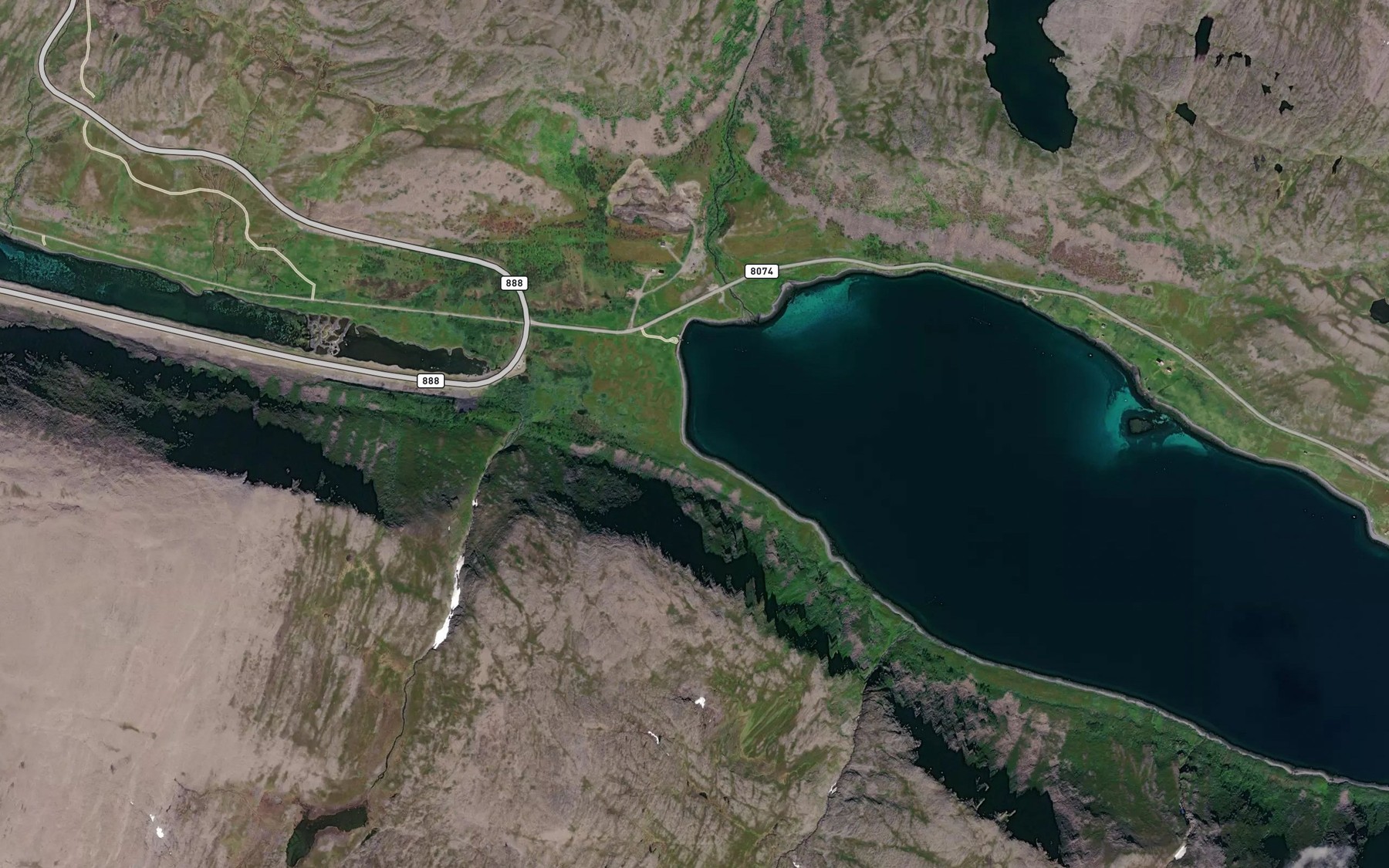 Satellite map of the Kroken