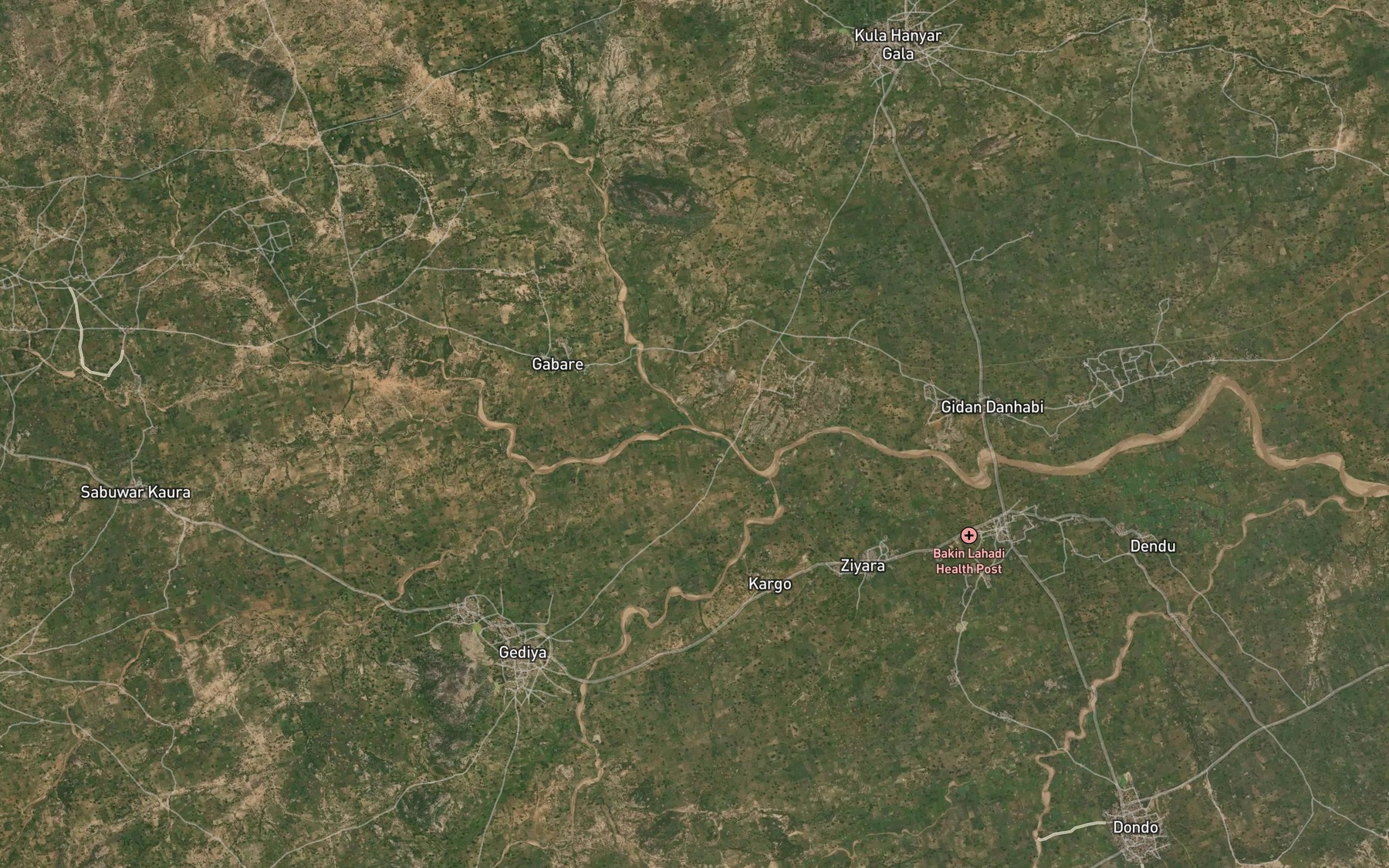 Satellite map of the River Gediya