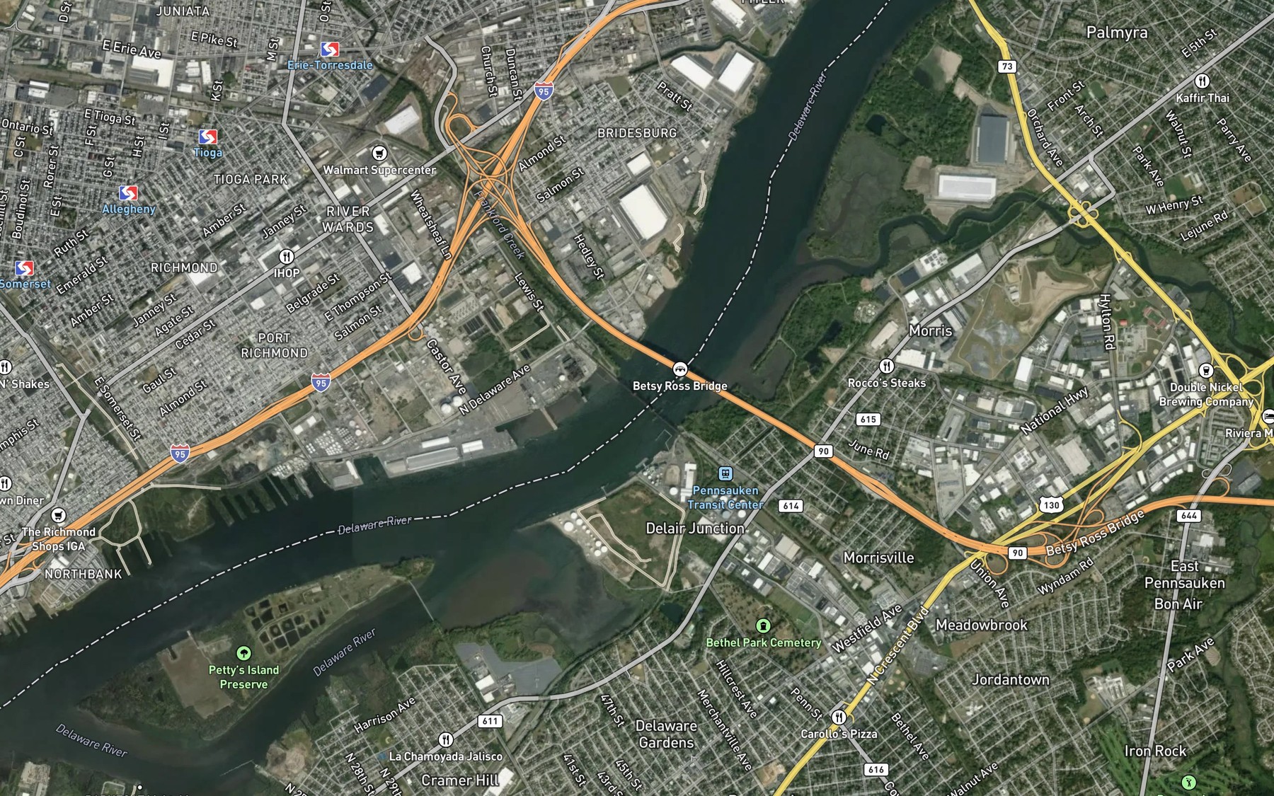 Satellite map of the Draw Channel