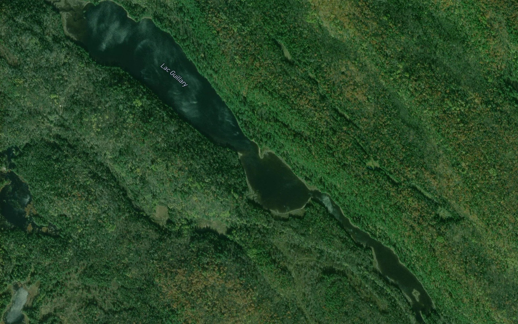 Satellite map of the Lac Guillary
