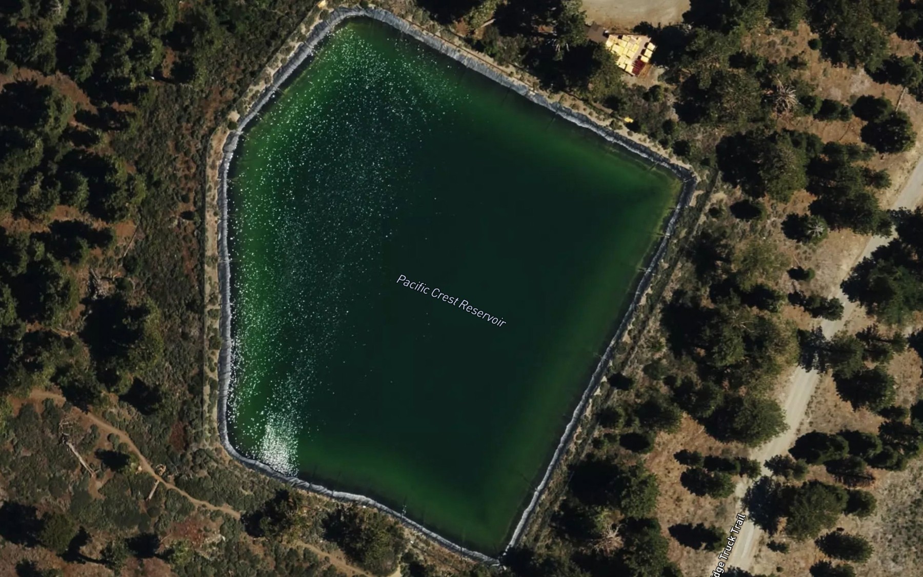 Satellite map of the Pacific Crest Reservoir