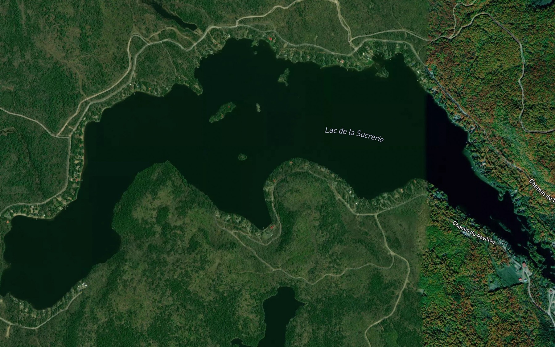 Satellite map of the Lac de la Sucrerie