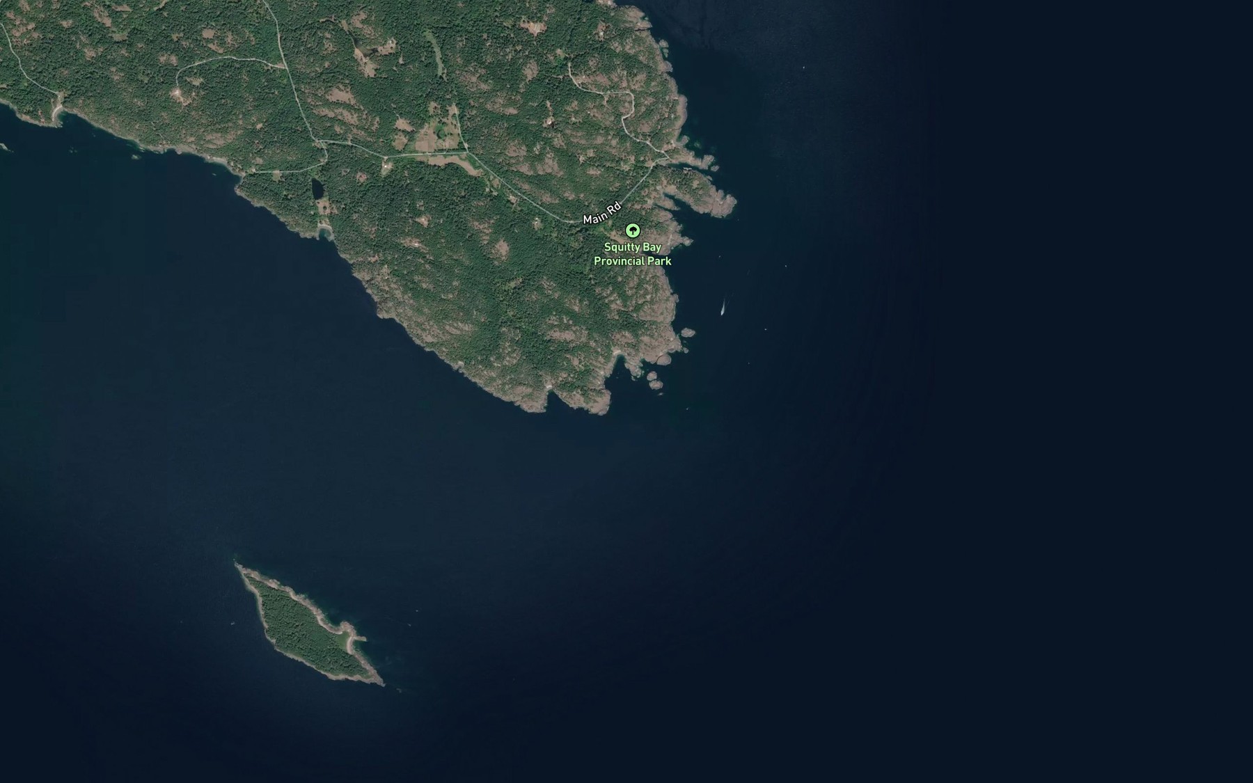 Satellite map of the Tahini Cove
