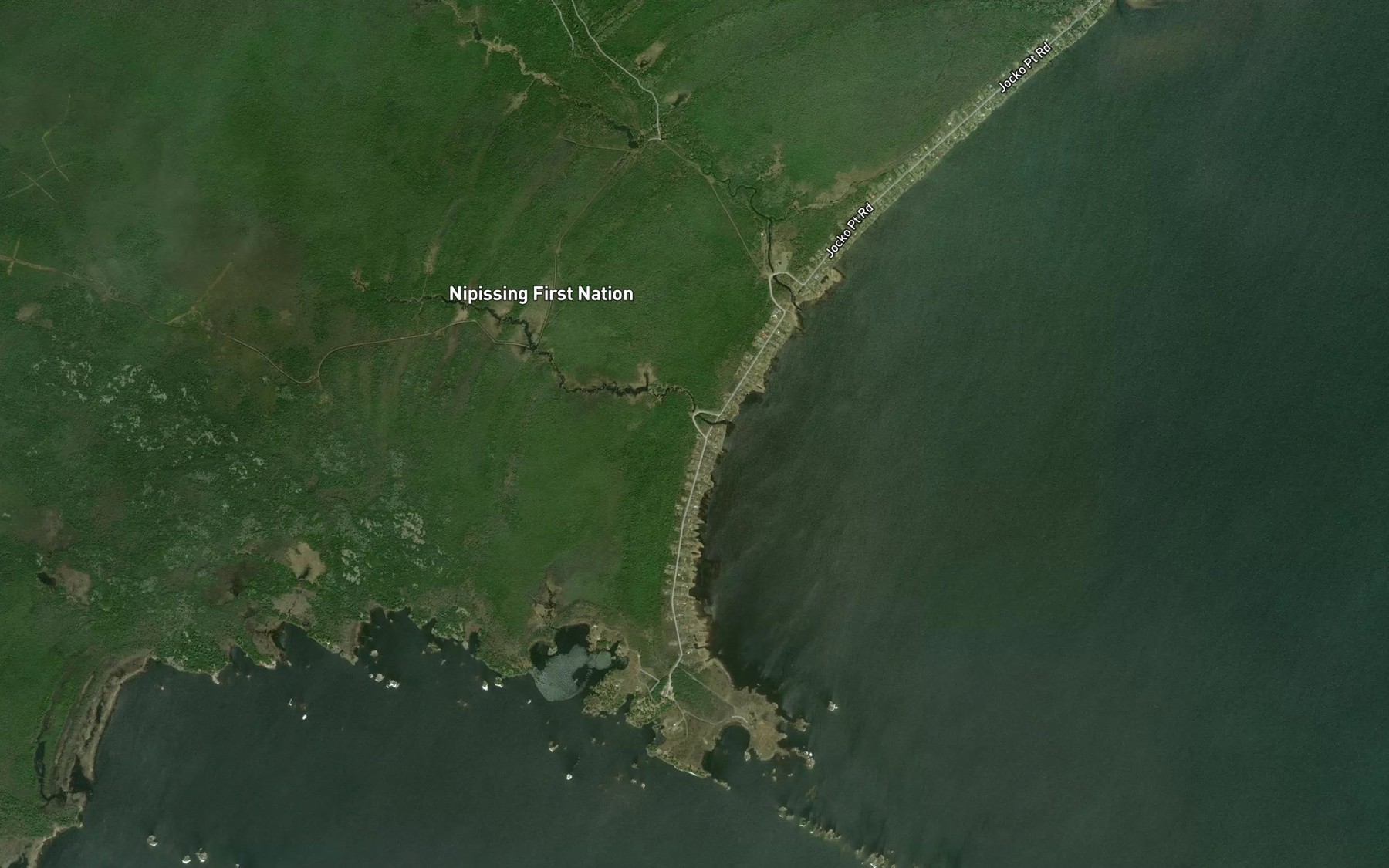 Satellite map of the Mud Creek