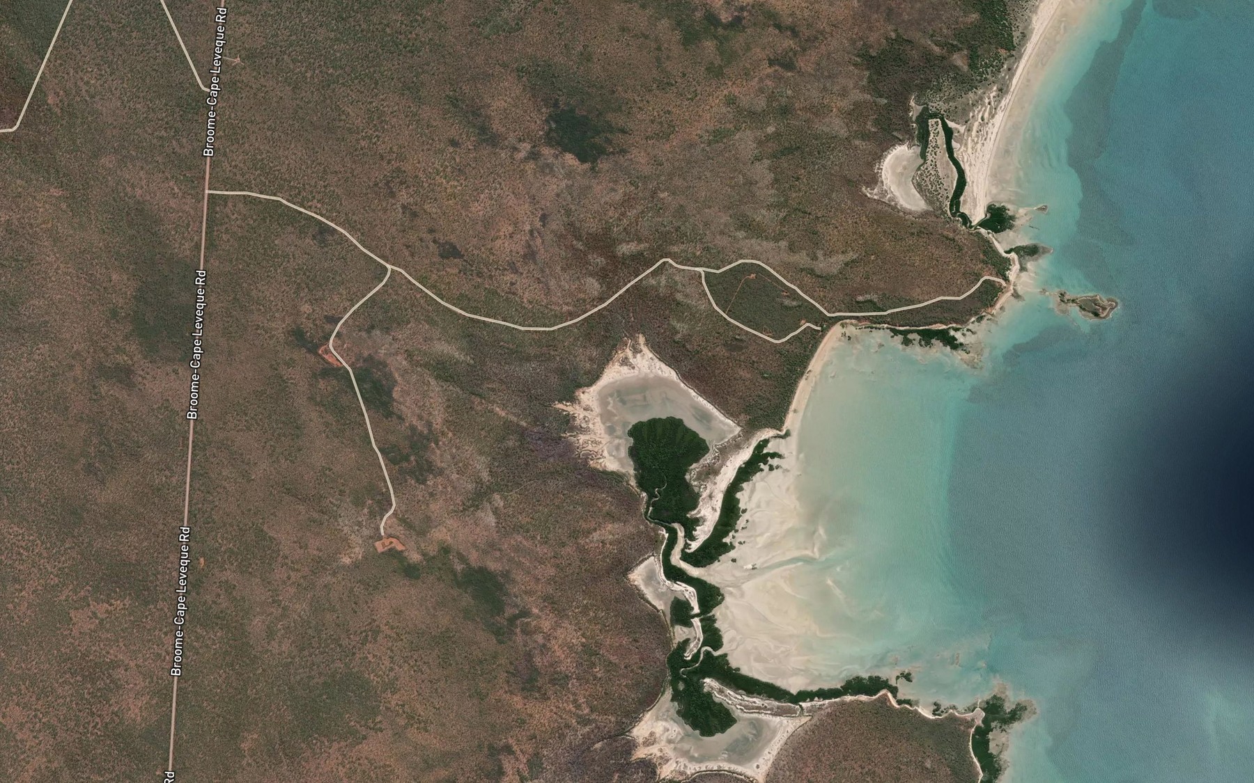 Satellite map of the Melligo Creek