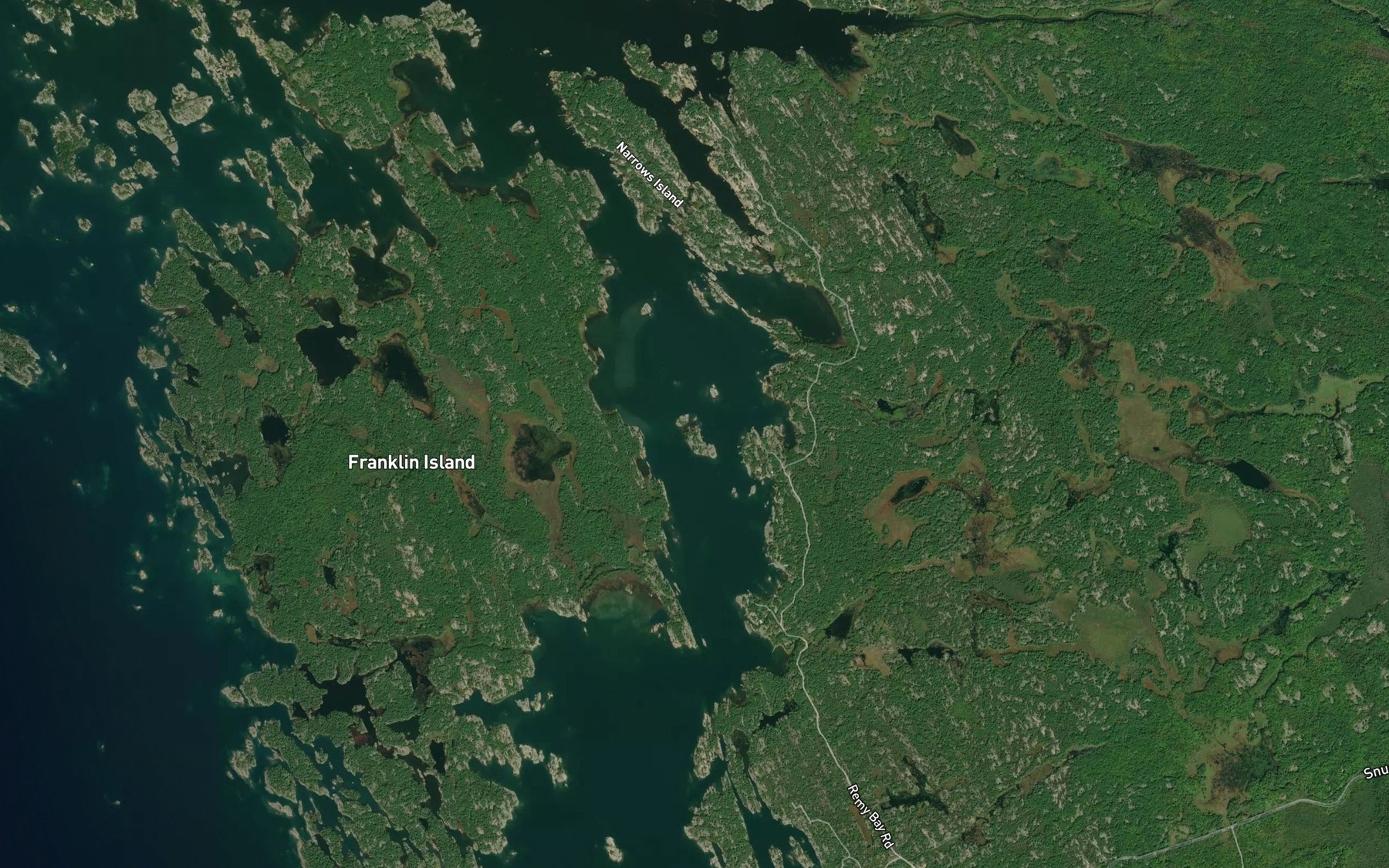 Satellite map of the Long Bay