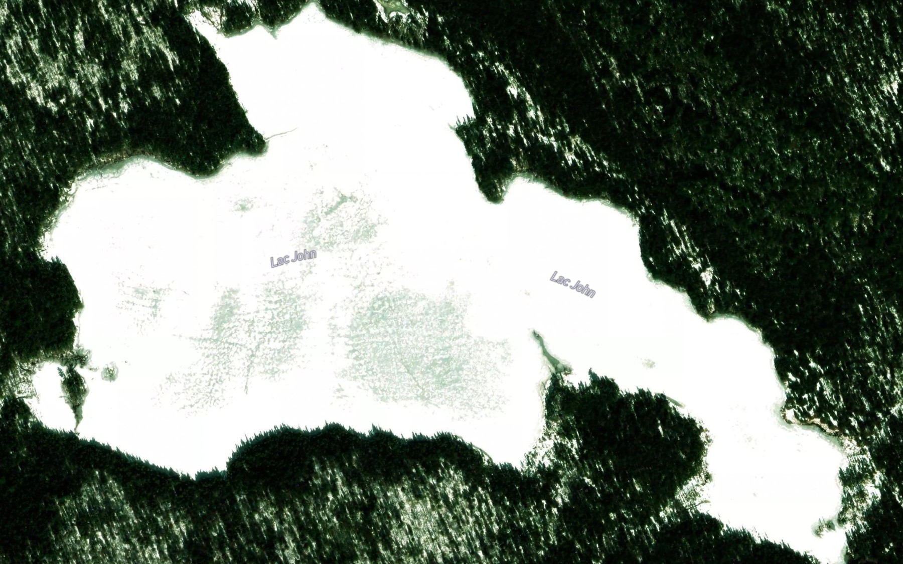 Satellite map of the Lac John