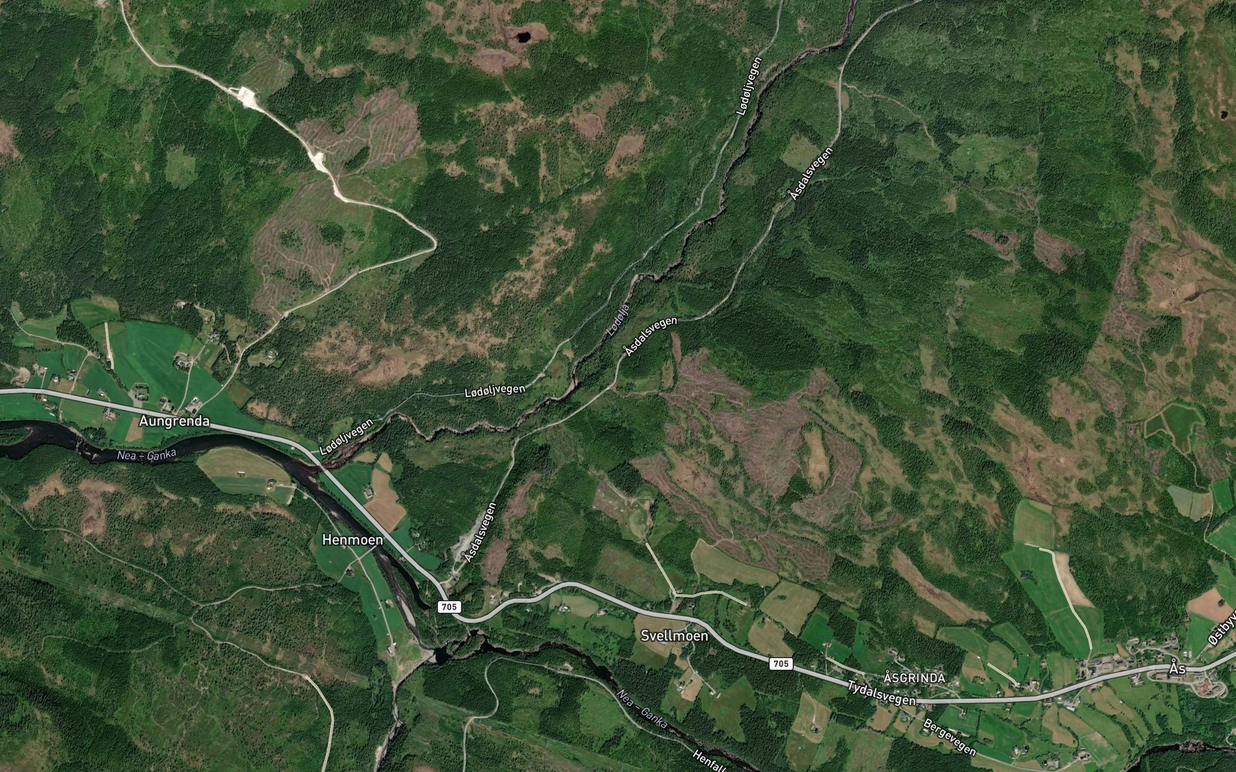 Satellite map of the Hoeggbekken
