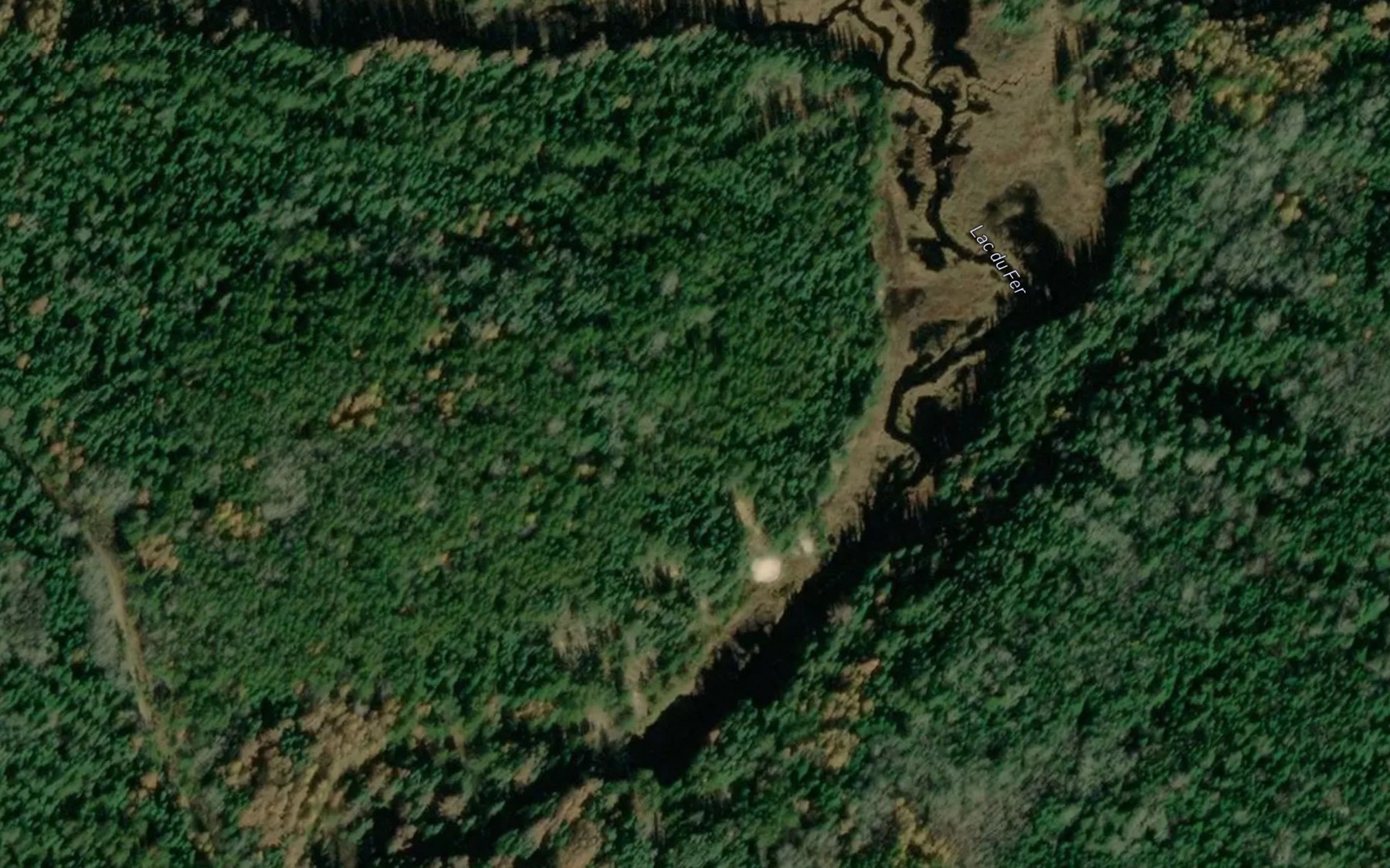Satellite map of the Lac du Fer