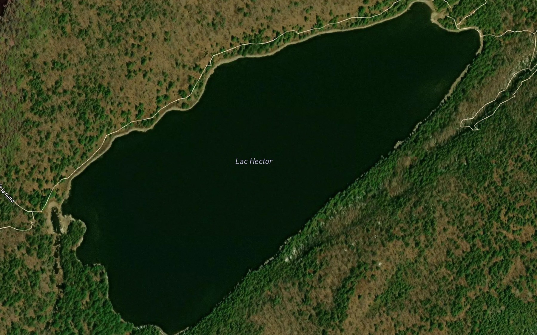 Satellite map of the Lac Hector