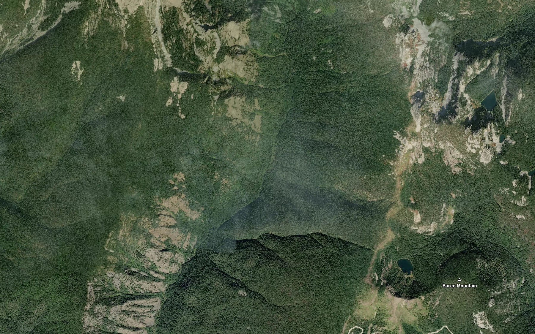 Satellite map of the Falls Creek