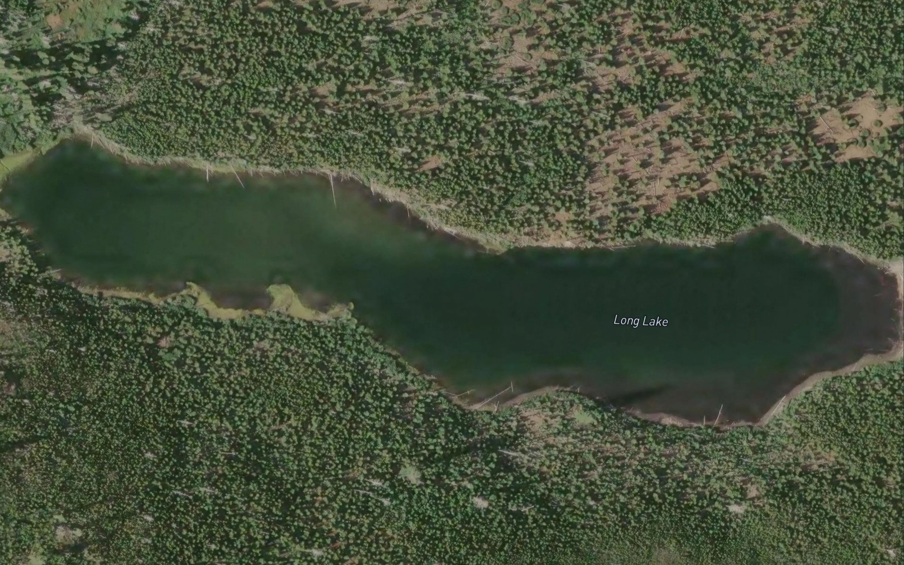 Satellite map of the Long Lake