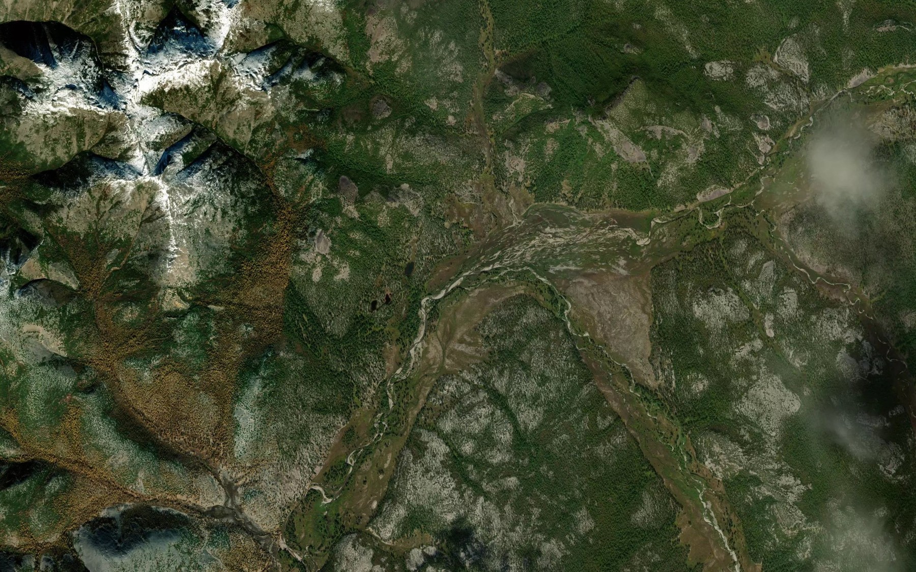Satellite map of the Nizhniy Ilir