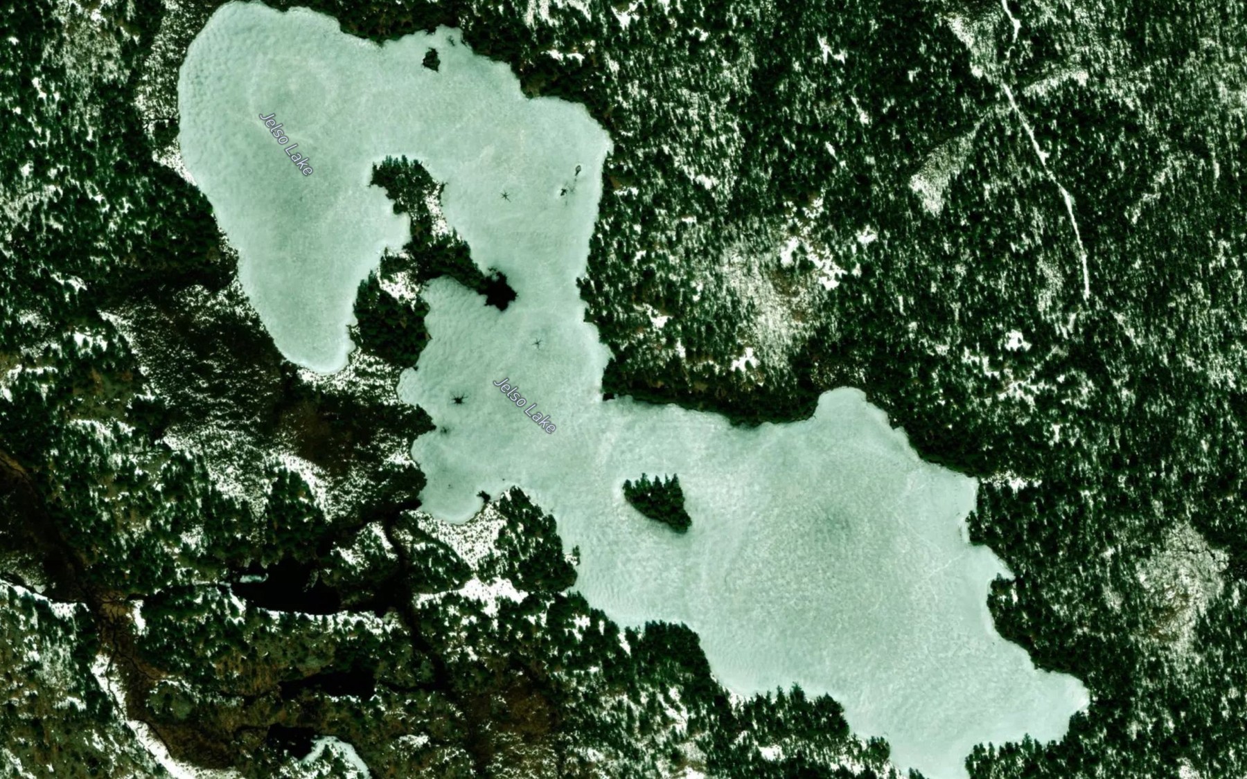 Satellite map of the Jelso Lake