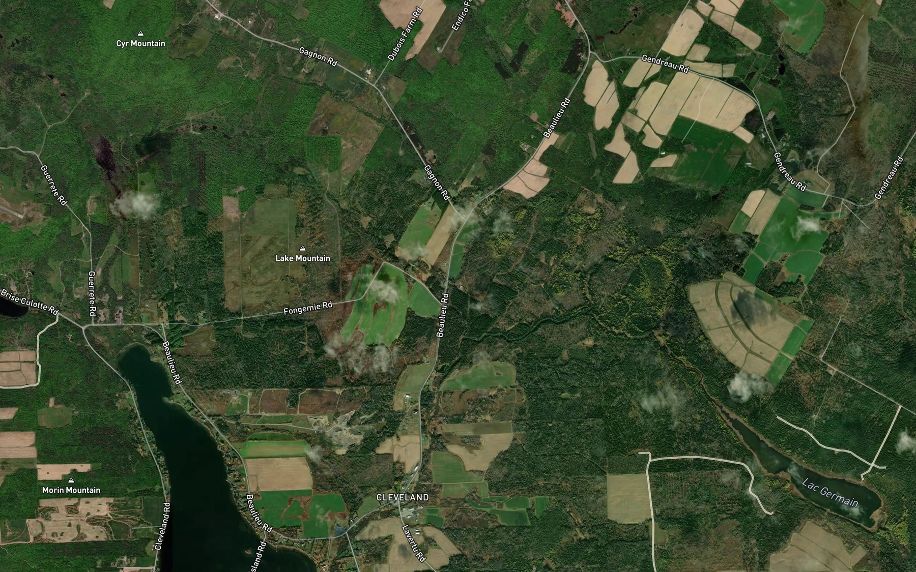 Satellite map of the Little Brook