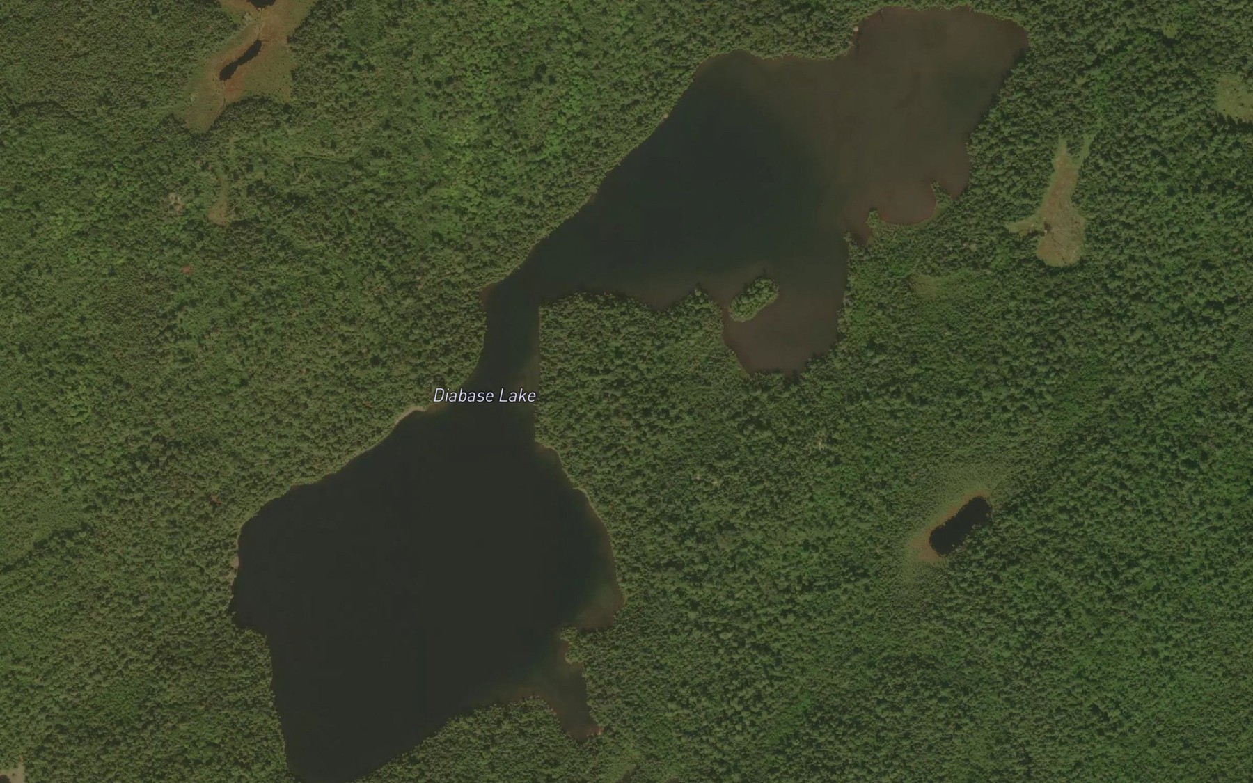 Satellite map of the Diabase Lake