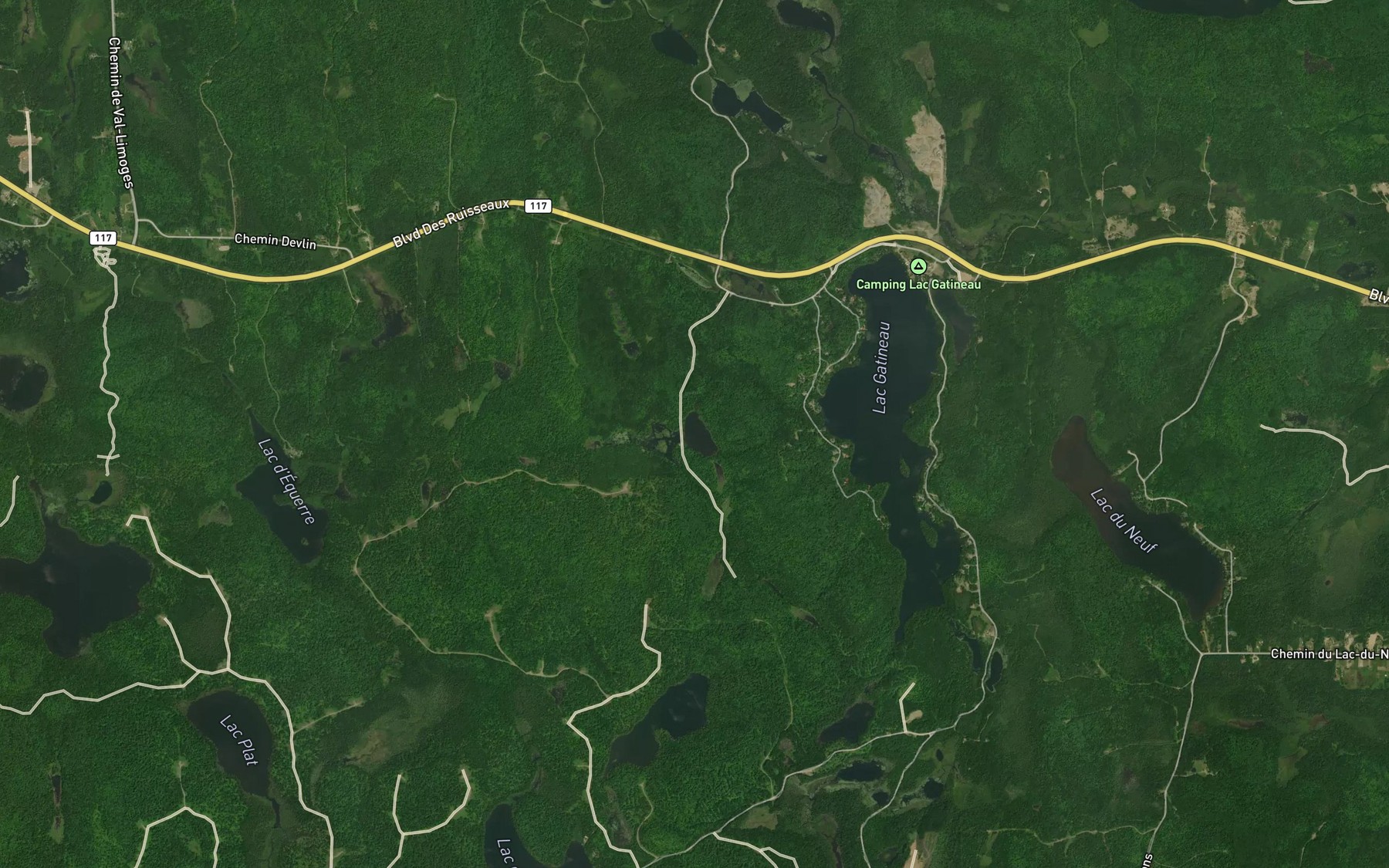 Satellite map of the Lac Dore