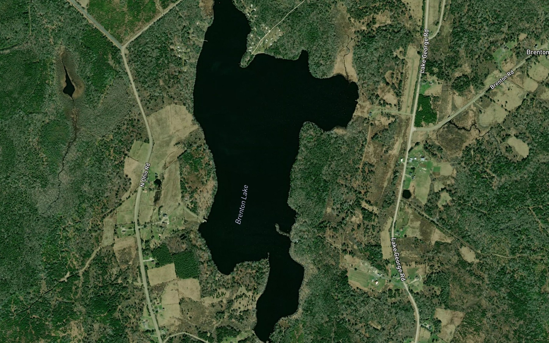 Satellite map of the Brenton Lake