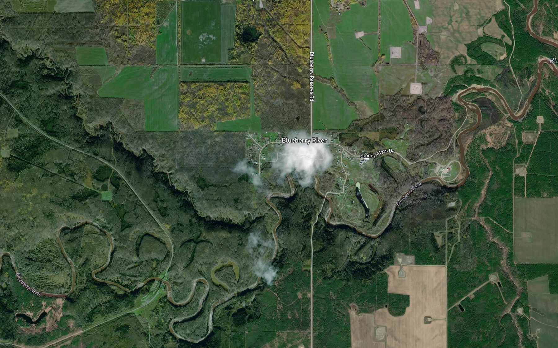 Satellite map of the Snyder Creek