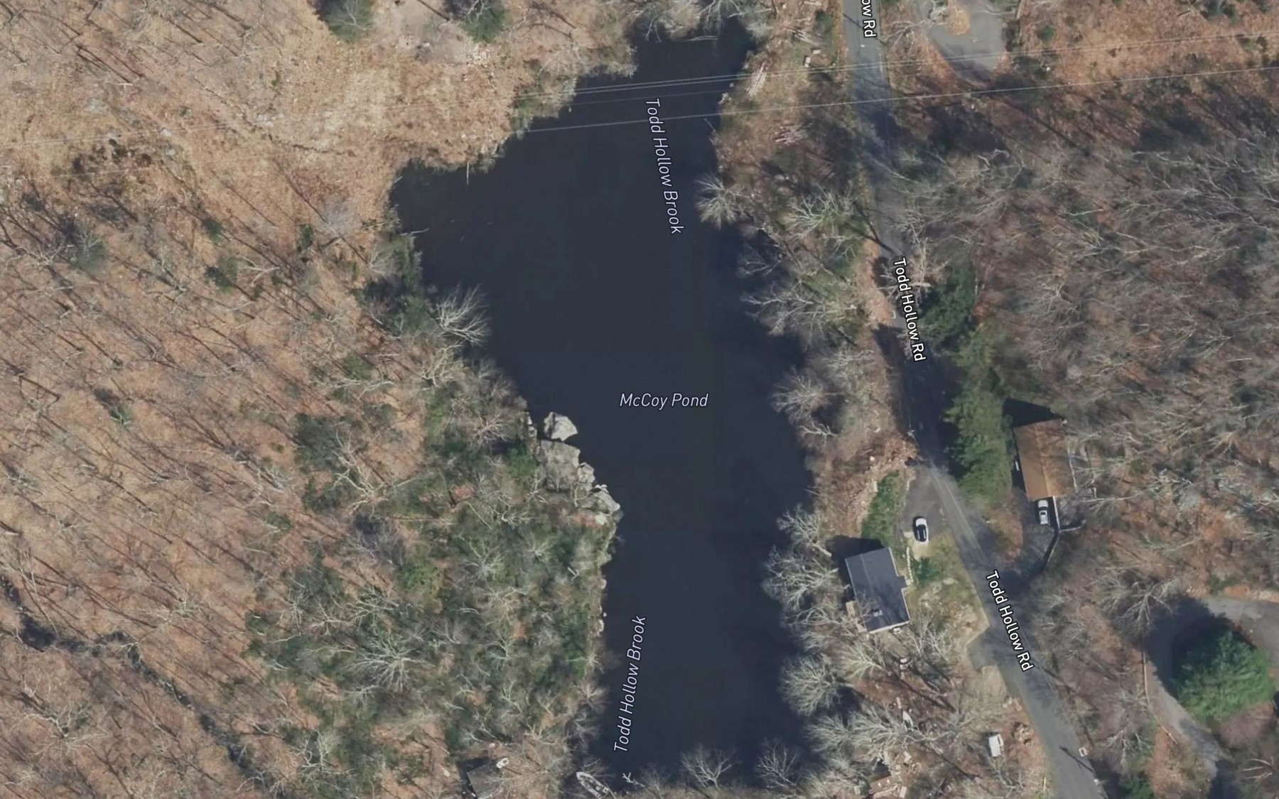 Satellite map of the McCoy Pond
