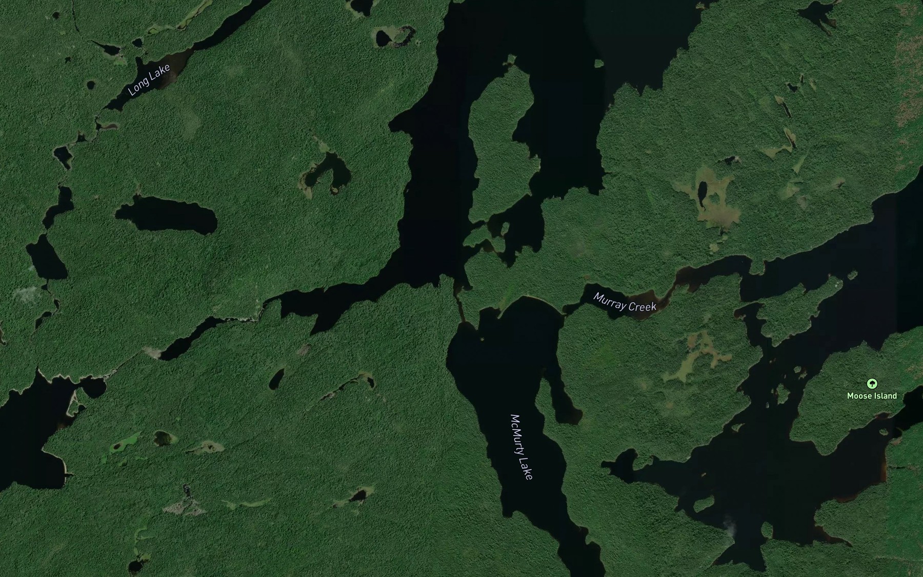 Satellite map of the Murray Creek