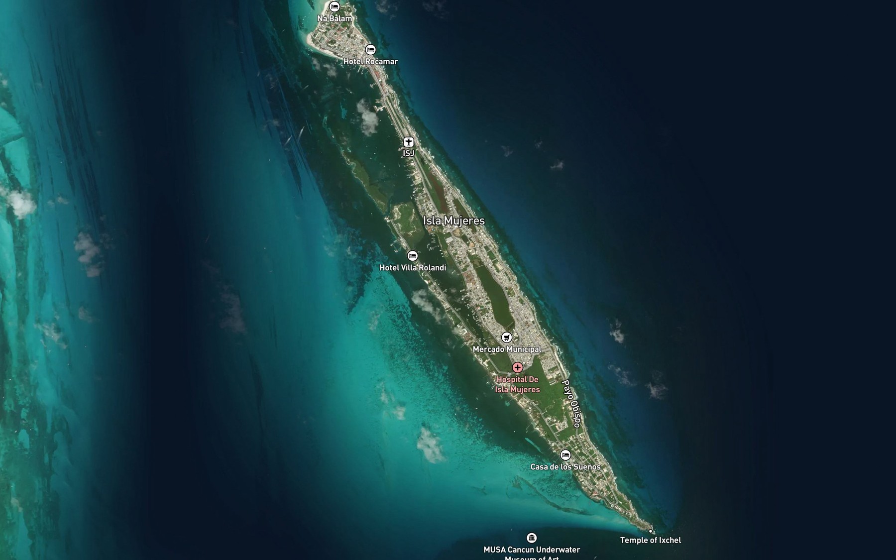 Satellite map of the Laguna Makax