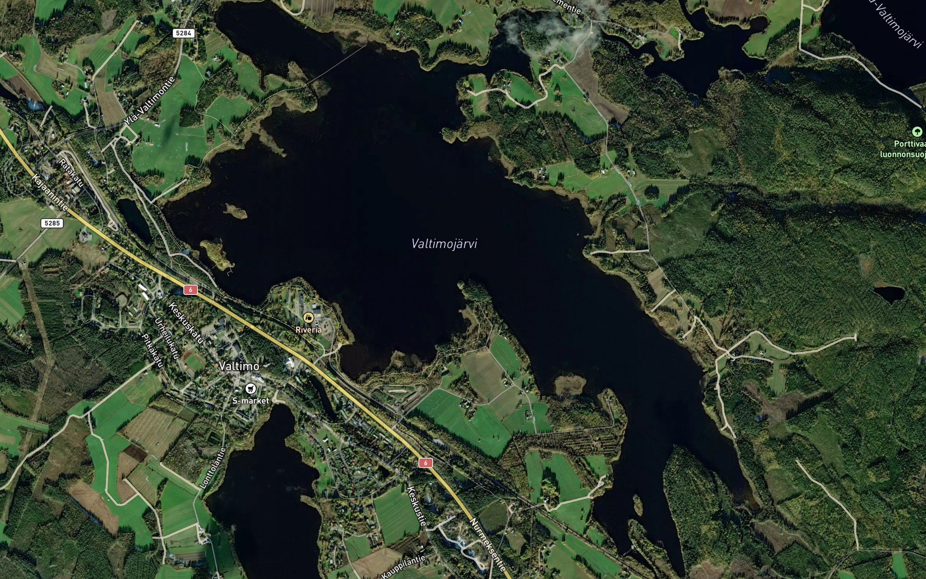 Satellite map of the Valtimojarvi