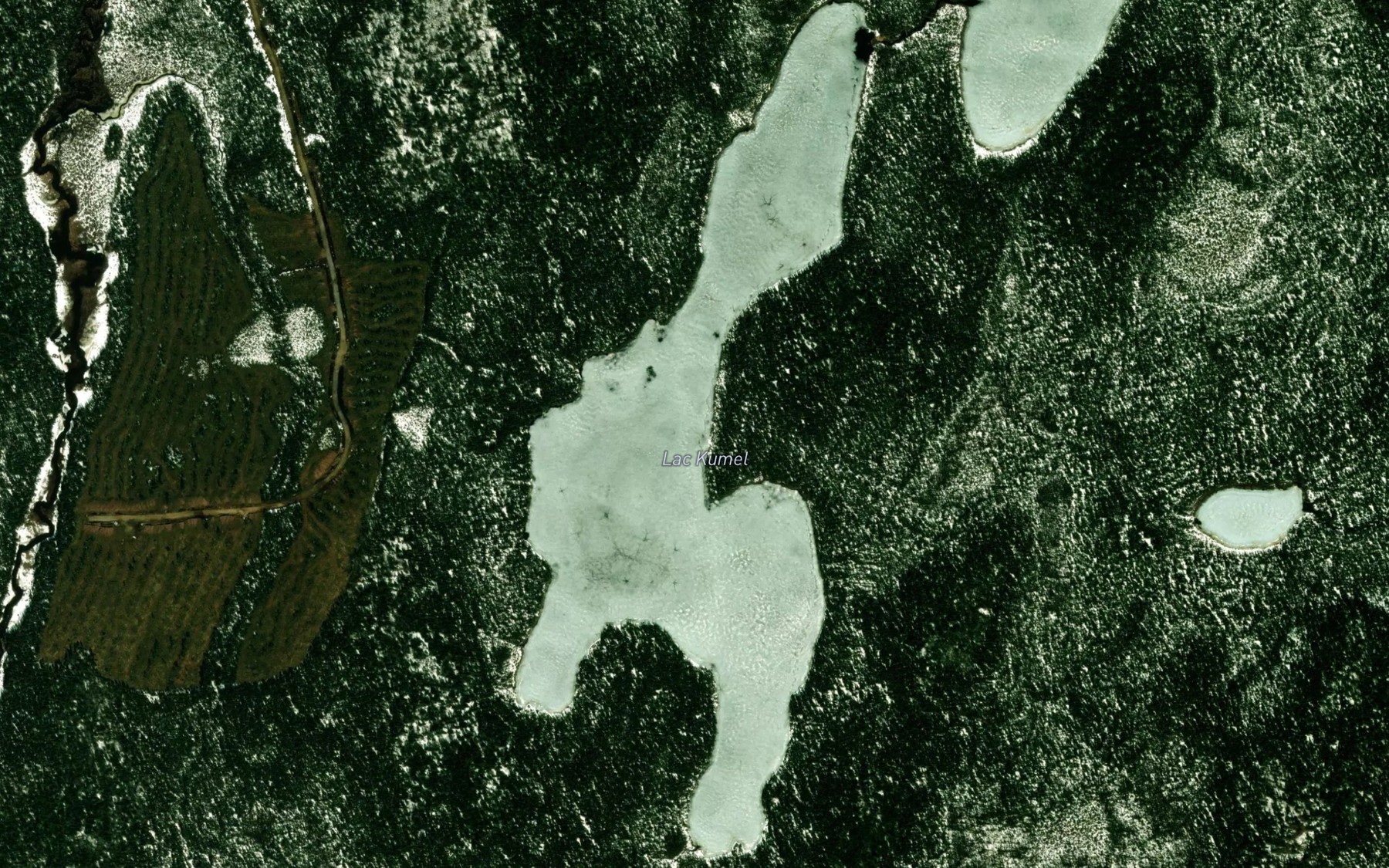 Satellite map of the Lac Kumel
