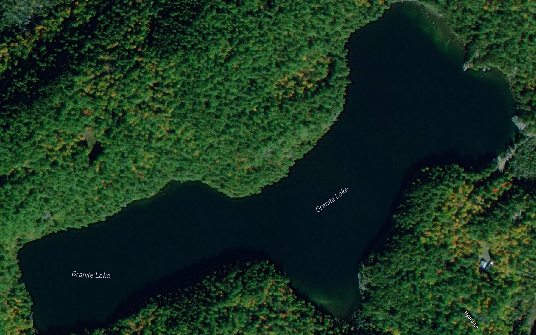 Satellite map of the Granite Lake