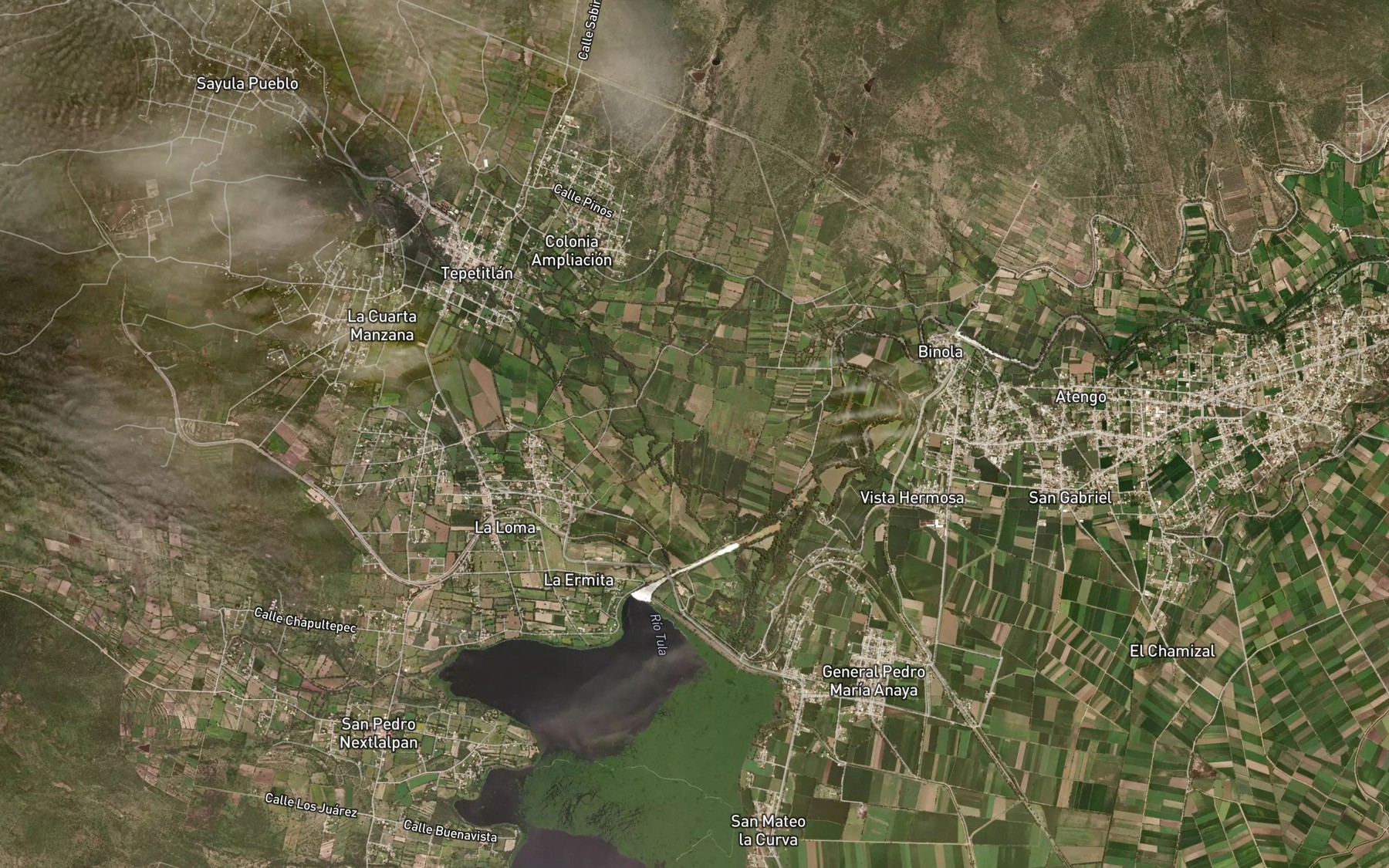 Satellite map of the Rio Tula