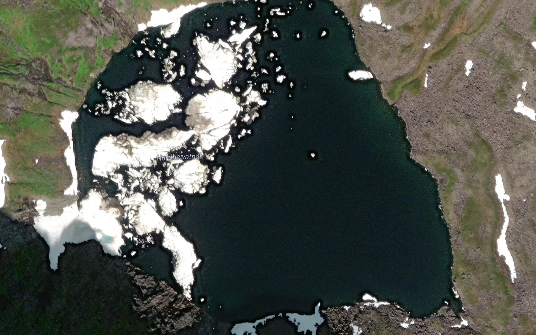 Satellite map of the Nordheivatnet