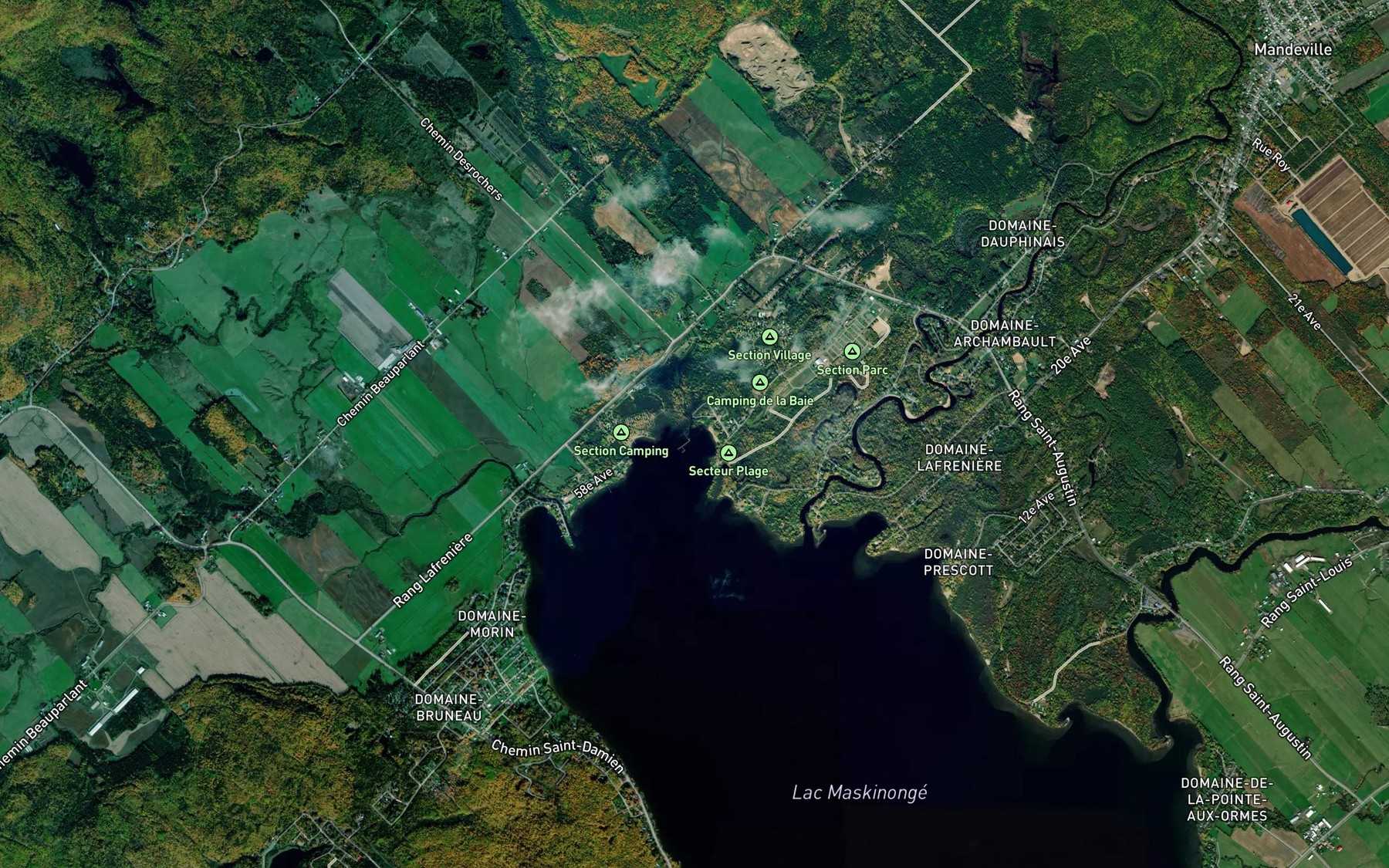 Satellite map of the Cours d'eau Georges-Lafreniere