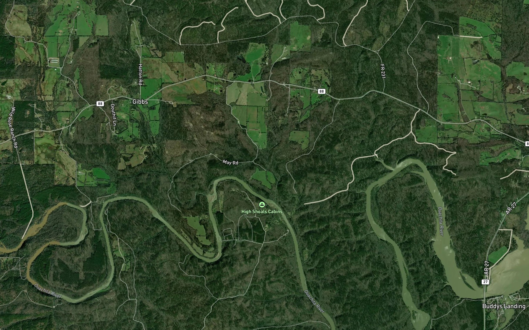 Satellite map of the House Branch