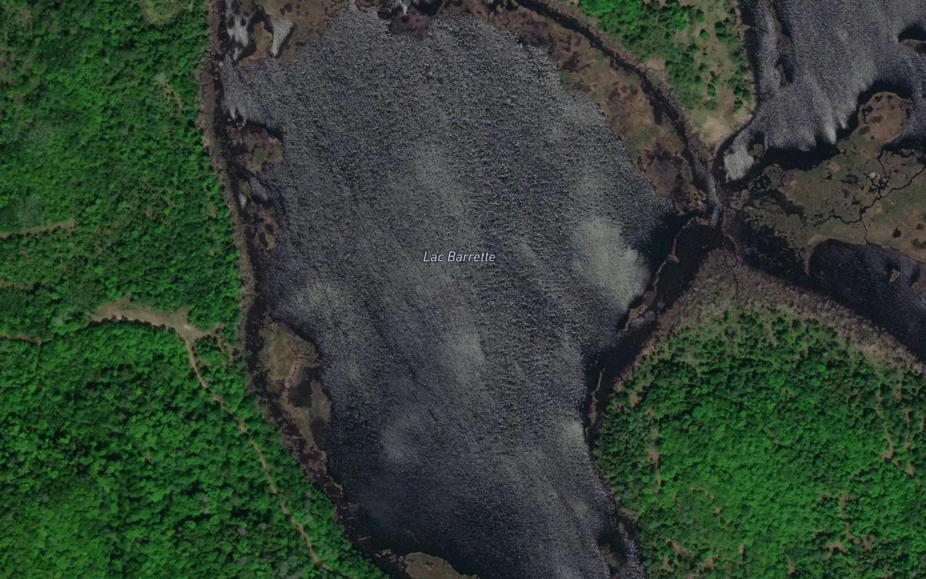 Satellite map of the Lac Barrette