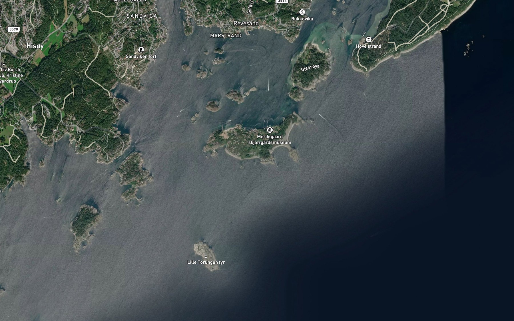 Satellite map of the Lille havn